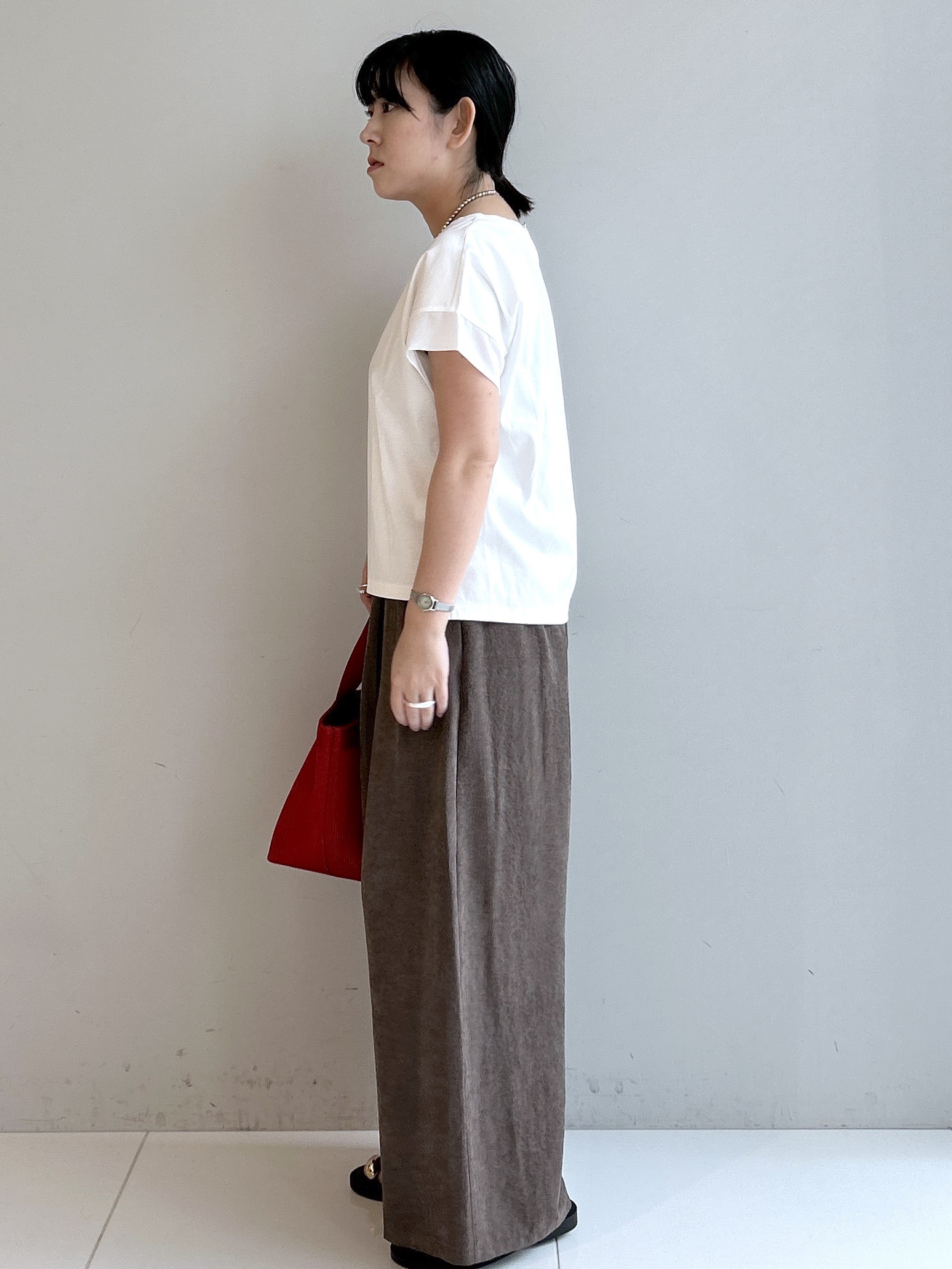 Hirokaさんの「Dessin｜【UVカット/接触冷感】美光沢カットソー」を使ったコーディネート