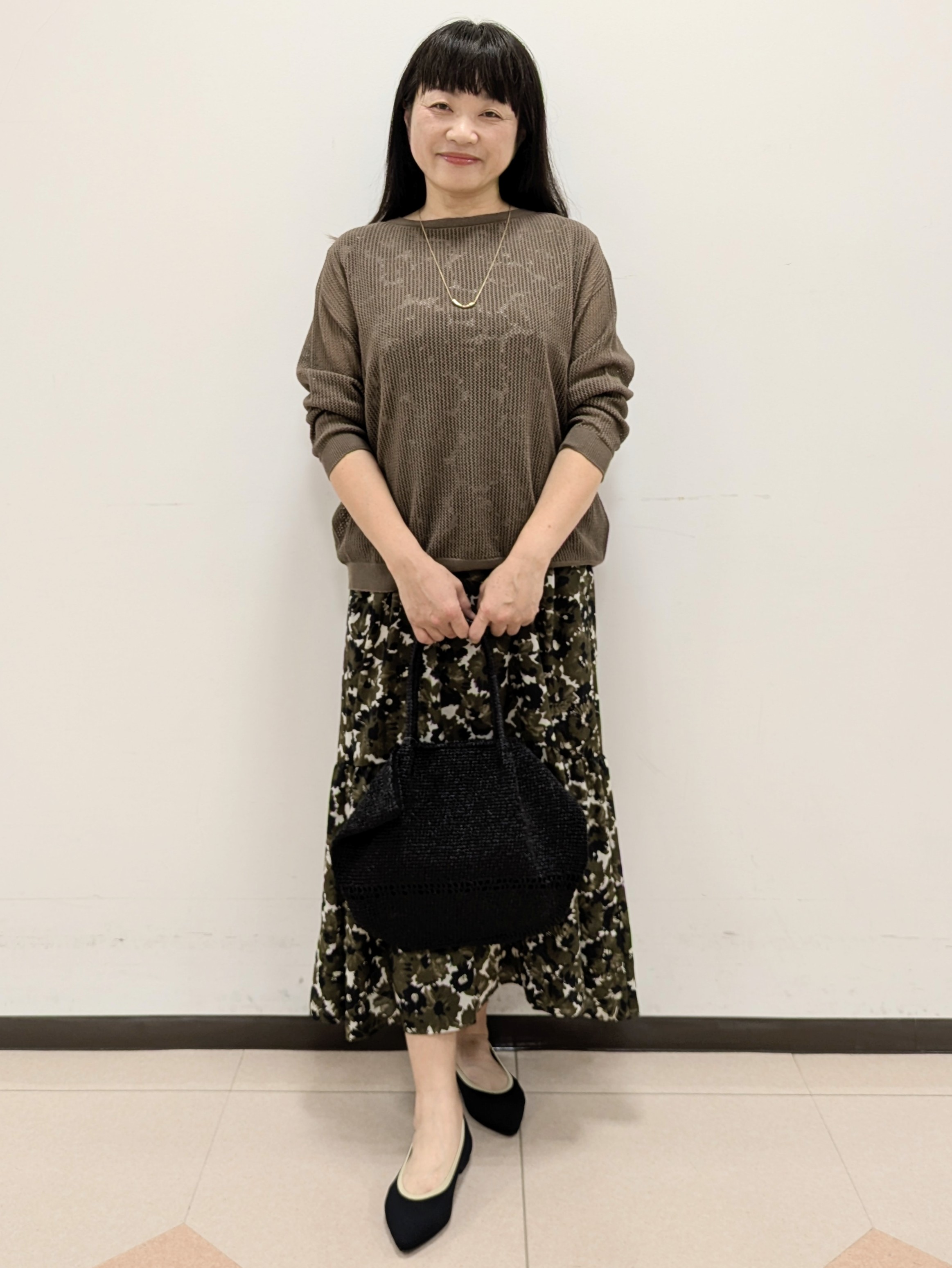 ともさんの「UNTITLED｜【花柄/着映え】フラワープリントワンピース」を使ったコーディネート