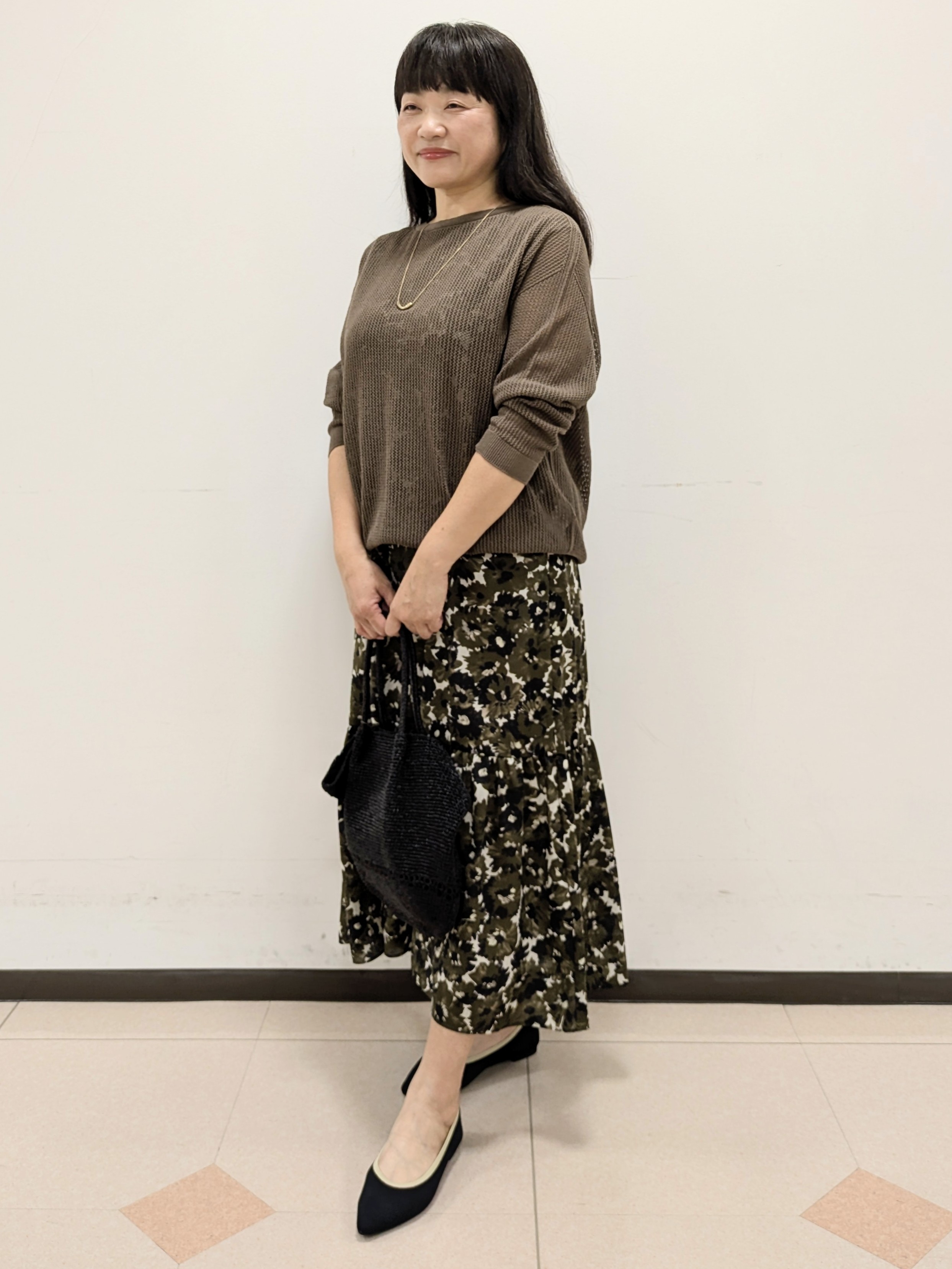 ともさんの「UNTITLED｜【花柄/着映え】フラワープリントワンピース」を使ったコーディネート