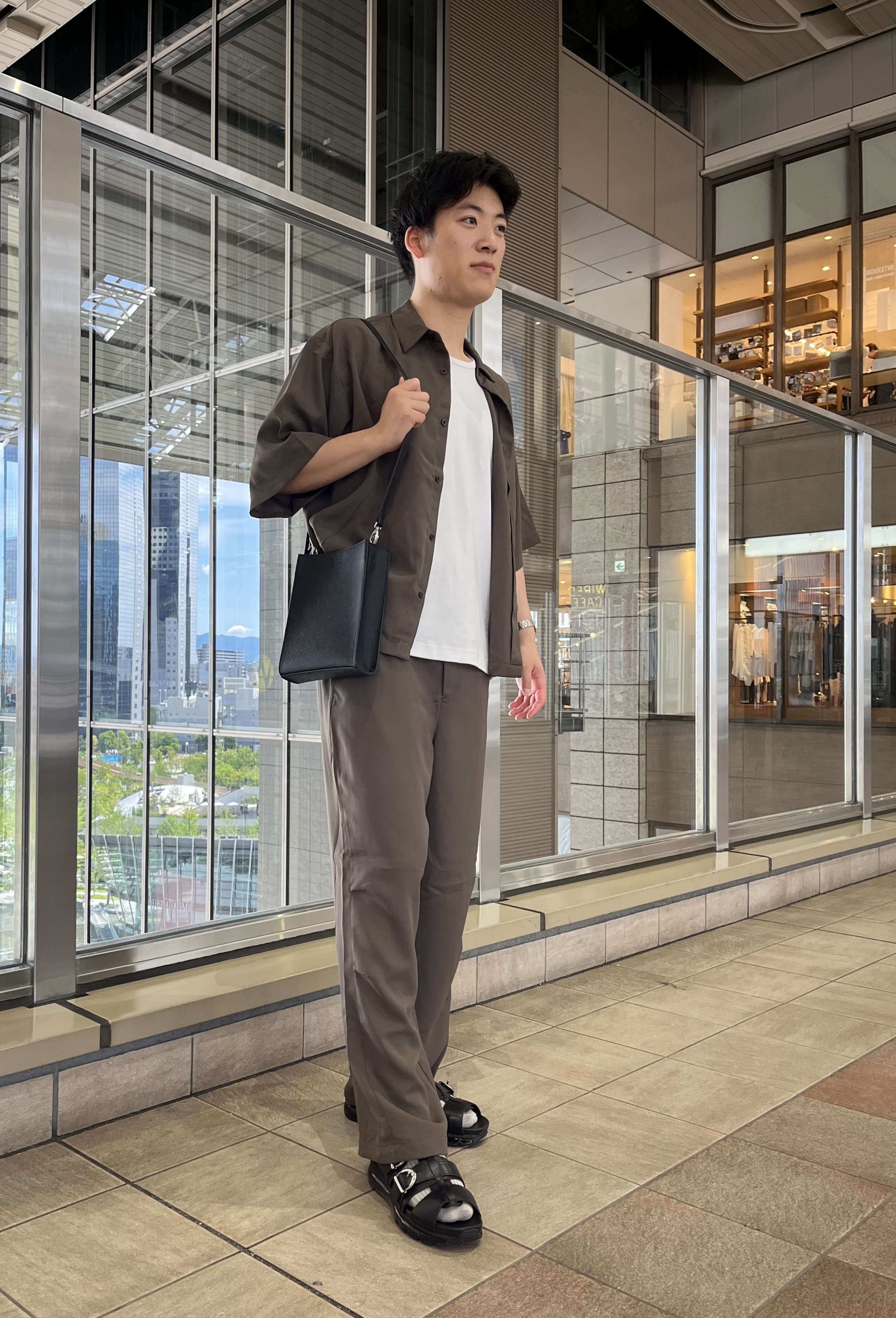 RITSUKIさんの「tk.TAKEO KIKUCHI｜【UVカット／ストレッチ】NEUTRAXシリーズ 半袖シャツ」を使ったコーディネート