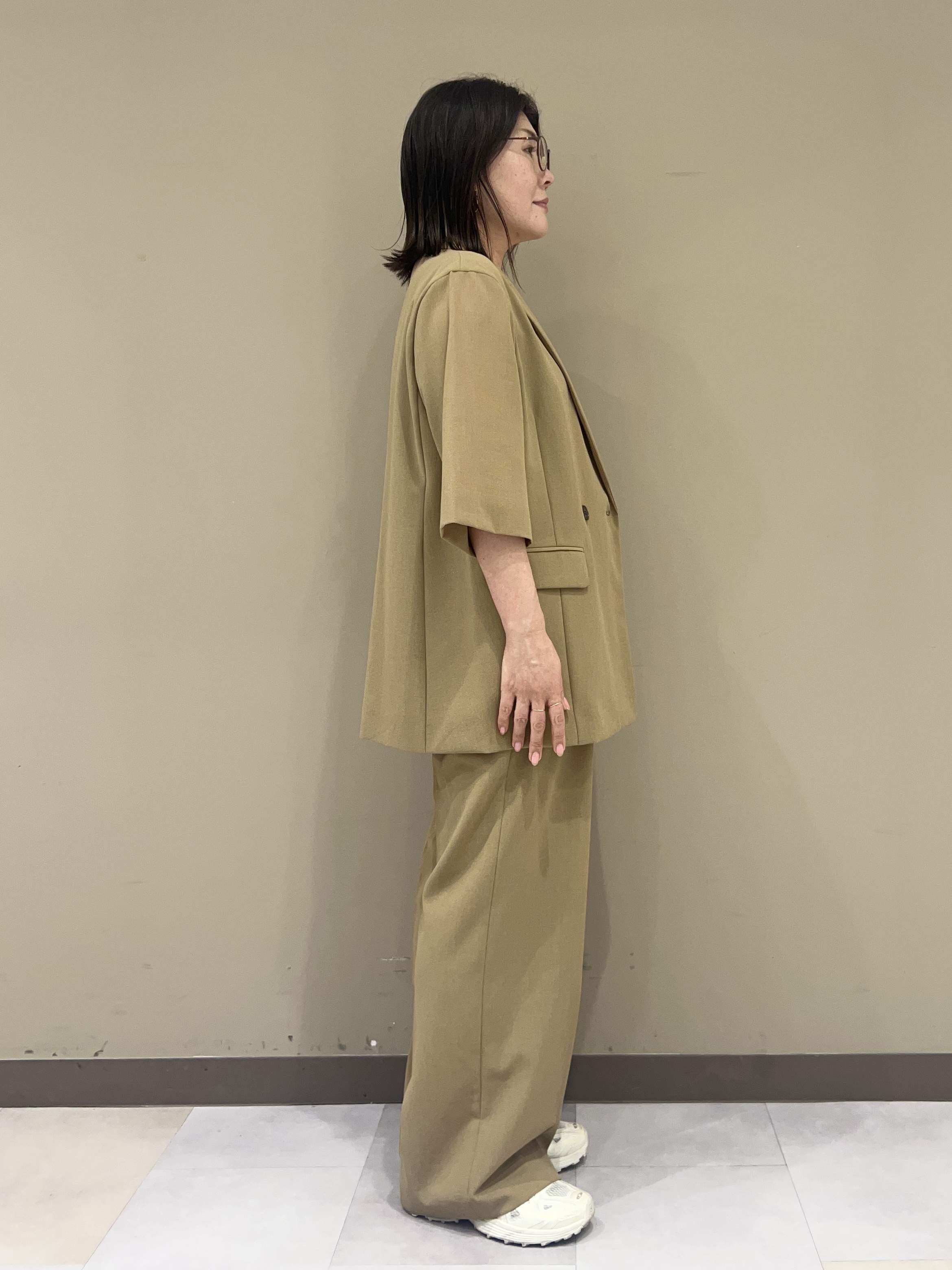 fukuさんの「UNTITLED｜【セットアップ可/UVカット/通気性】エアリークール半袖ジャケット」を使ったコーディネート