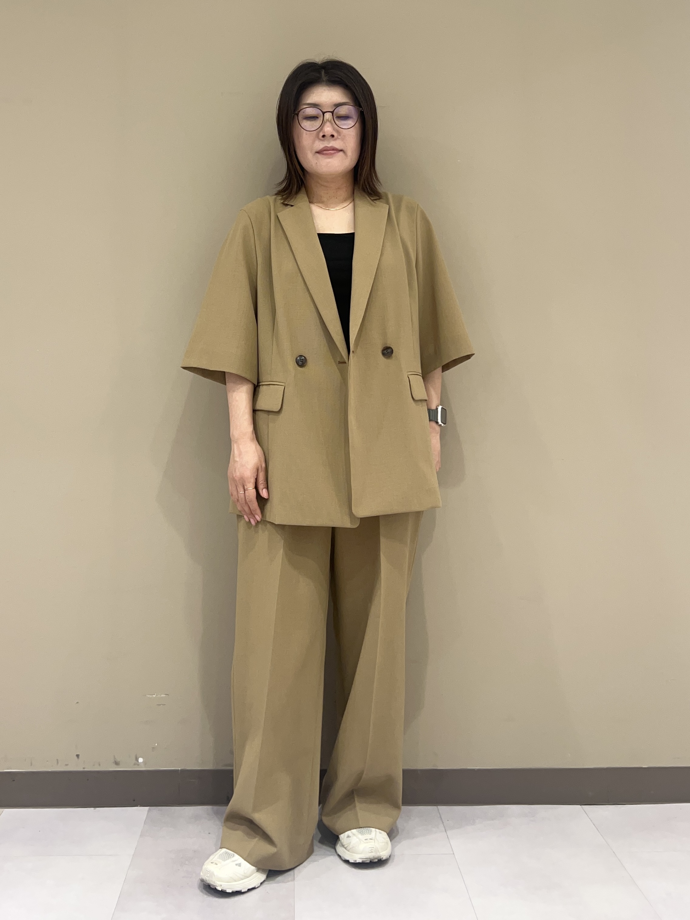 fukuさんの「UNTITLED｜【セットアップ可/UVカット/通気性】エアリークール半袖ジャケット」を使ったコーディネート