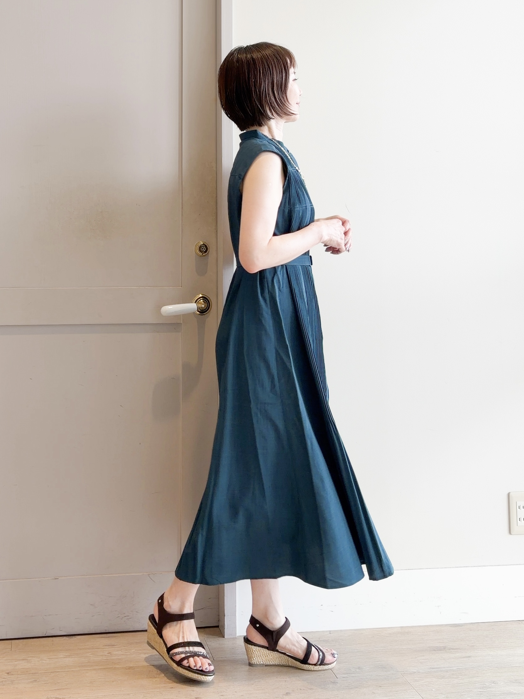 yamakoさんの「grove｜高評価！【洗える/名品】大人の透け感、シアーカーディガン」を使ったコーディネート