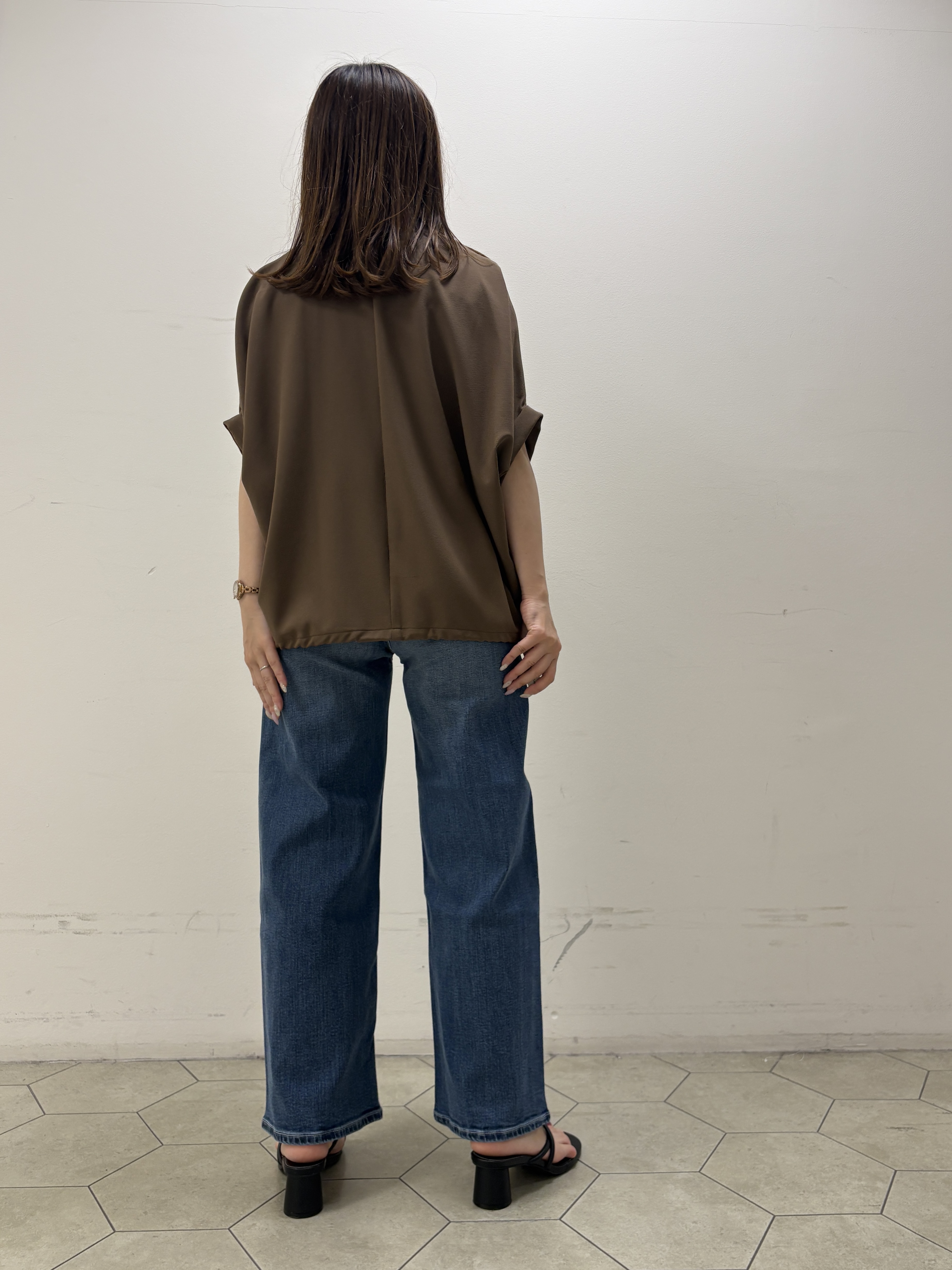 kahoさんの「INDIVI｜【着る日傘】ドルマンフォルムブルゾン」を使ったコーディネート