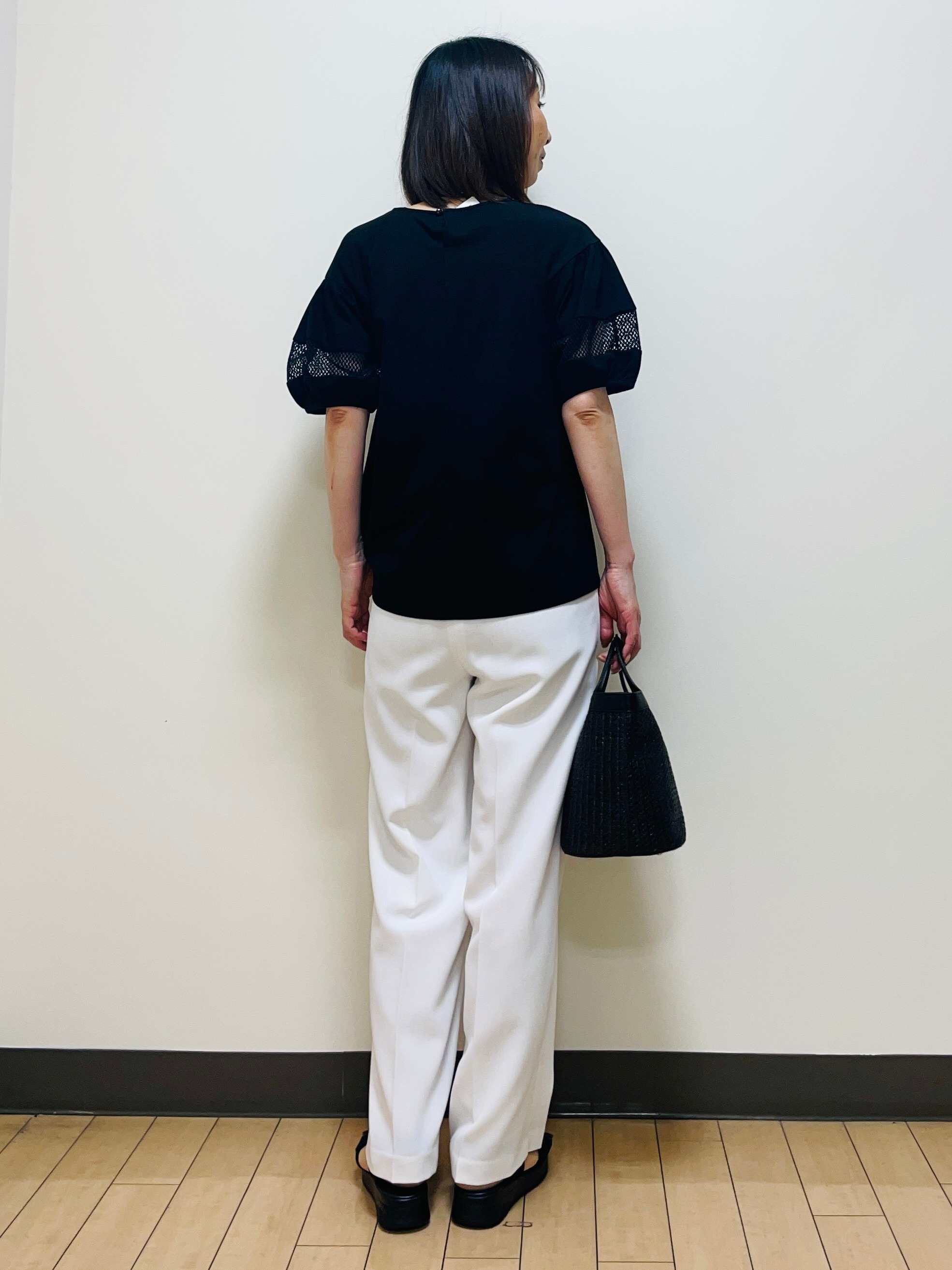 Riiさんの「Reflect｜メッシュ切り替えスリーブトップス」を使ったコーディネート