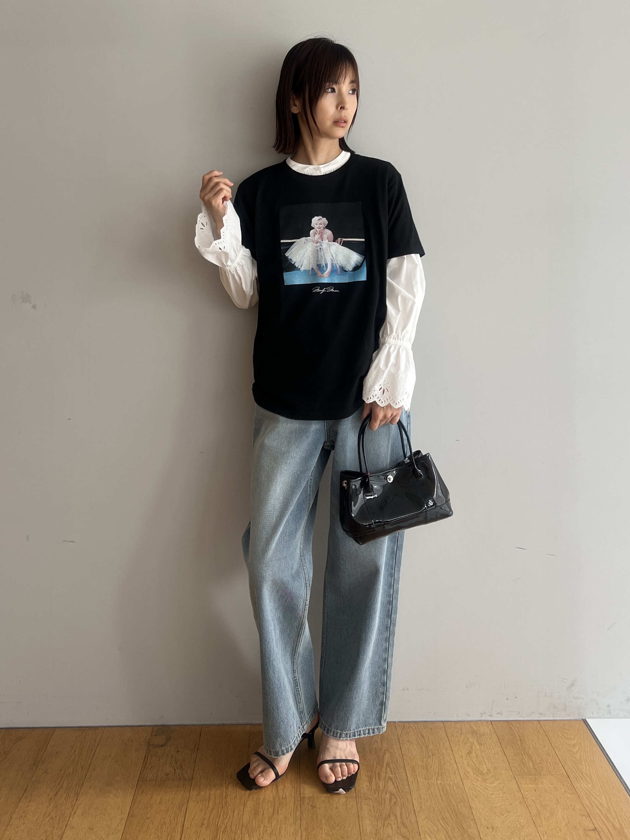 misaさんの「DRESSTERIOR｜【別注】マリリンモンロー/カラープリントTシャツ」を使ったコーディネート