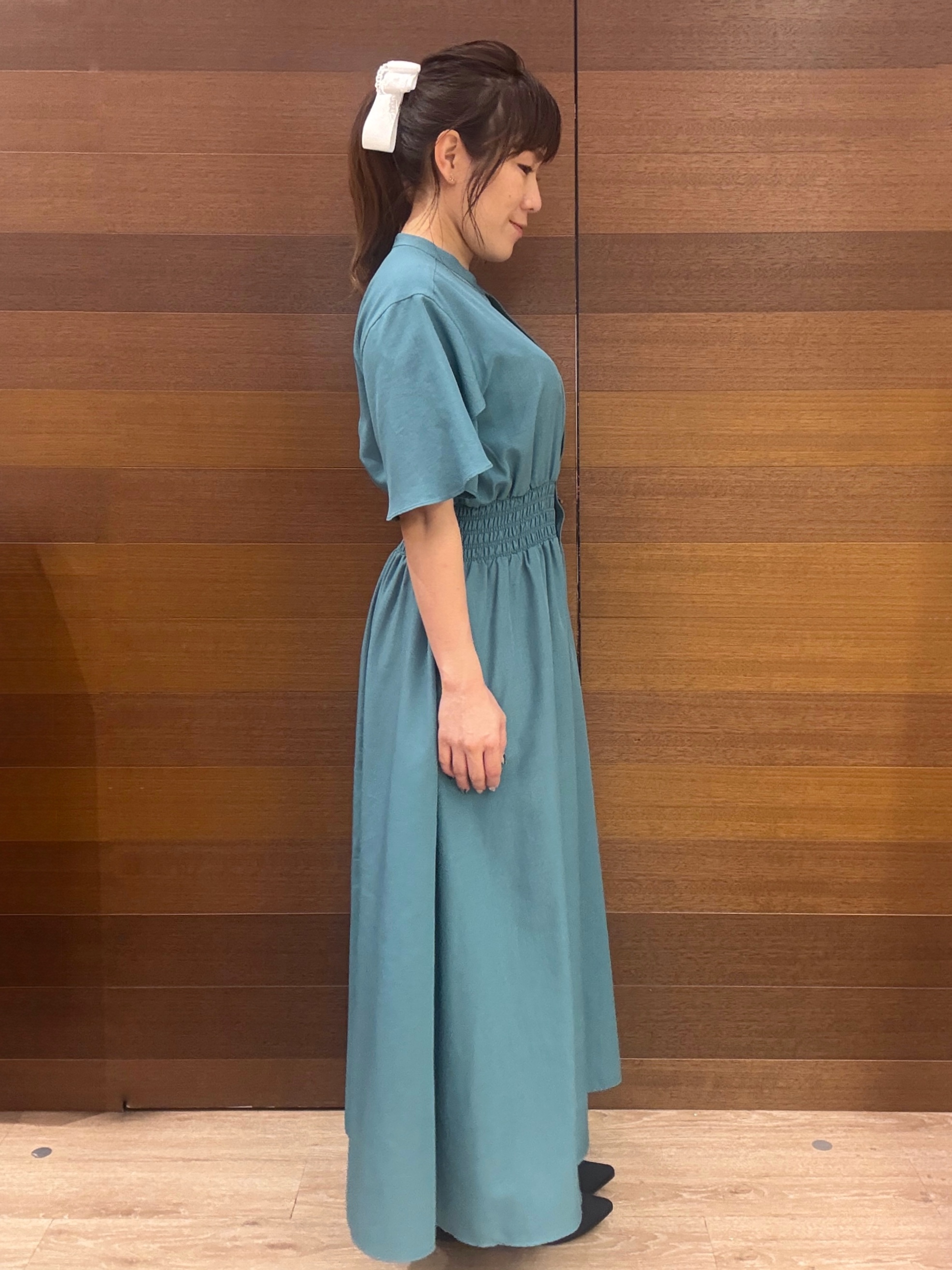 maichiさんの「OPAQUE.CLIP｜スキッパーシャツワンピース【洗濯機OK／イージーアイロン】」を使ったコーディネート