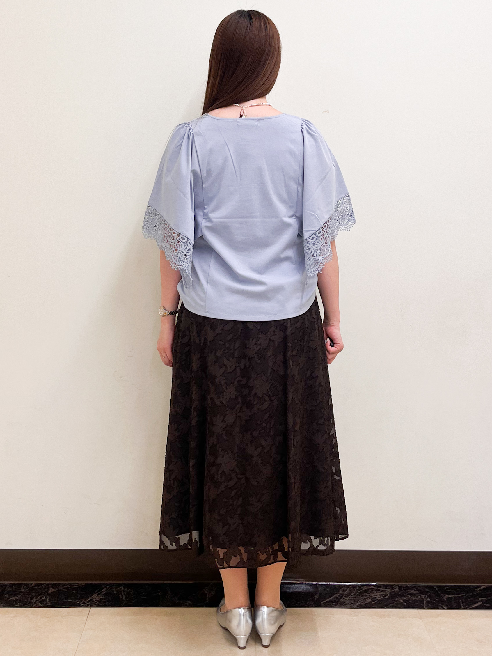 mikikoさんの「Reflect｜【UVカット／接触冷感】レーススリーブジャージカットソー」を使ったコーディネート