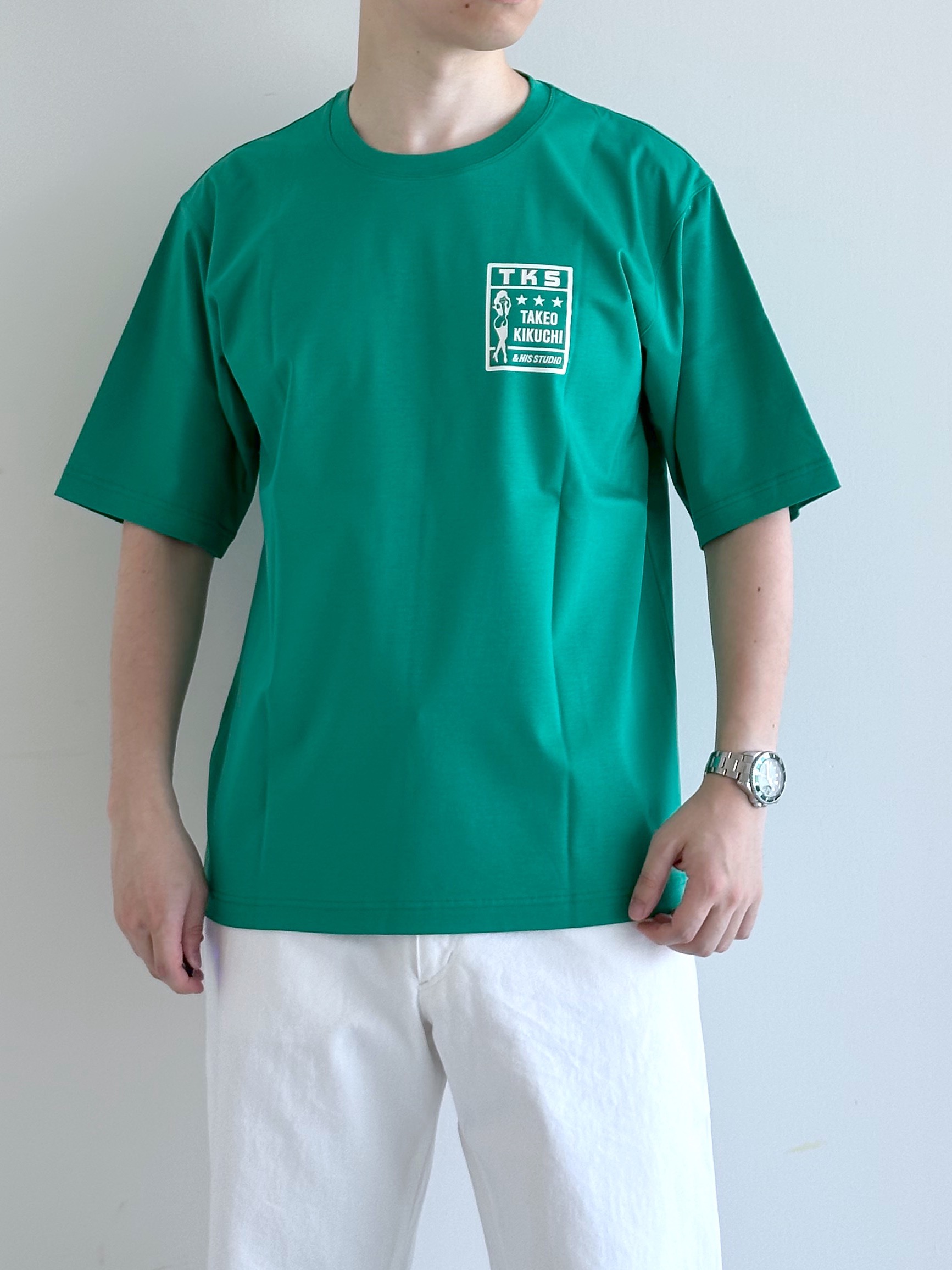 イッシーさんの「TAKEO KIKUCHI｜【BOWLER HAT LABEL】アイスクリアコットン ピンナップガール 半袖Tシャツ」を使ったコーディネート