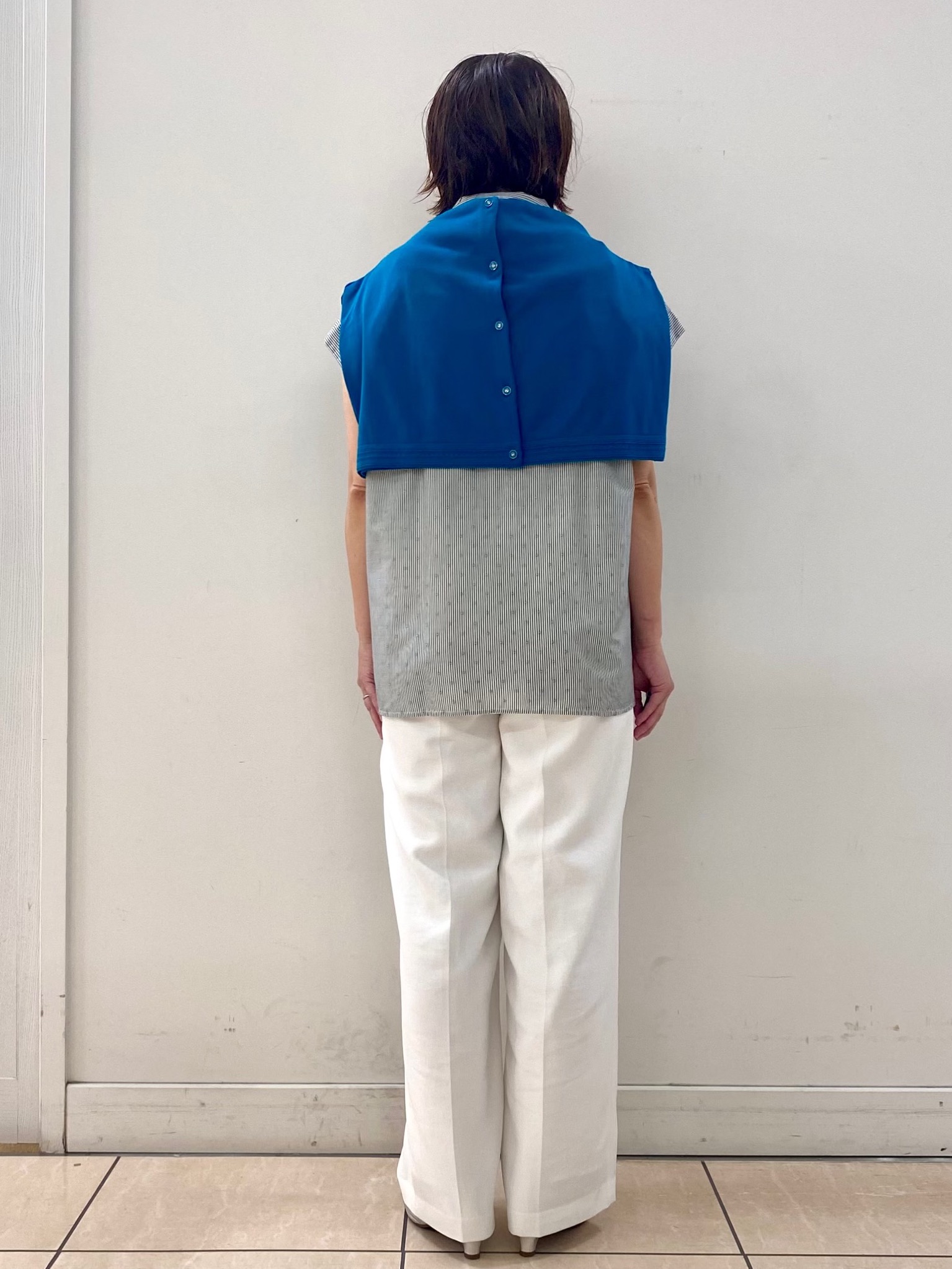 ksmさんの「Reflect｜【接触冷感】フレンチスリーブシャツブラウス」を使ったコーディネート