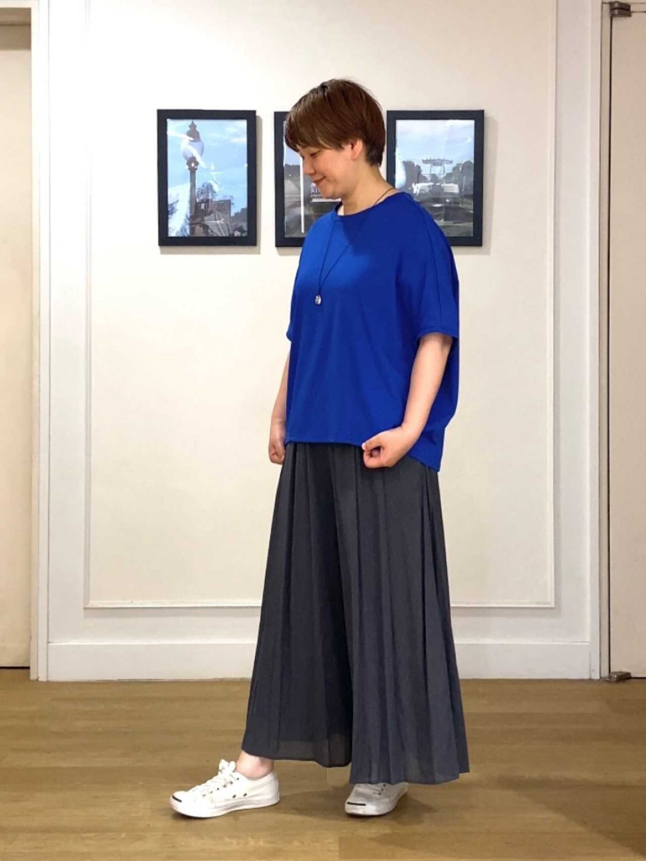 Hiroさんの「Dessin｜【汗シミ防止/UVカット】ドルマンスリーブ プルオーバー」を使ったコーディネート