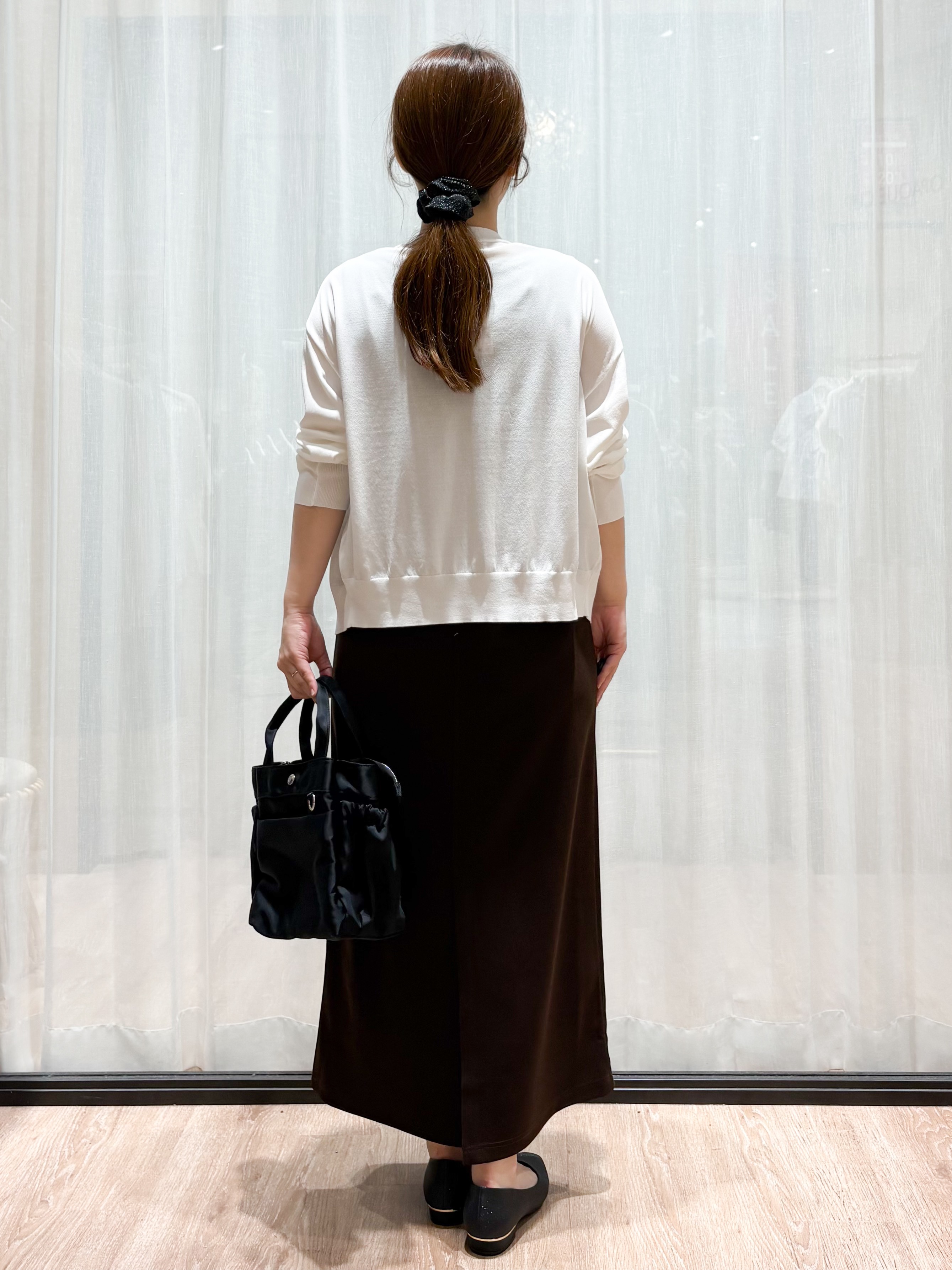 かなさんの「OPAQUE.CLIP｜【UV／接触冷感】Vネックリラクシーニットカーディガン《洗濯機OK／抗ピル》」を使ったコーディネート