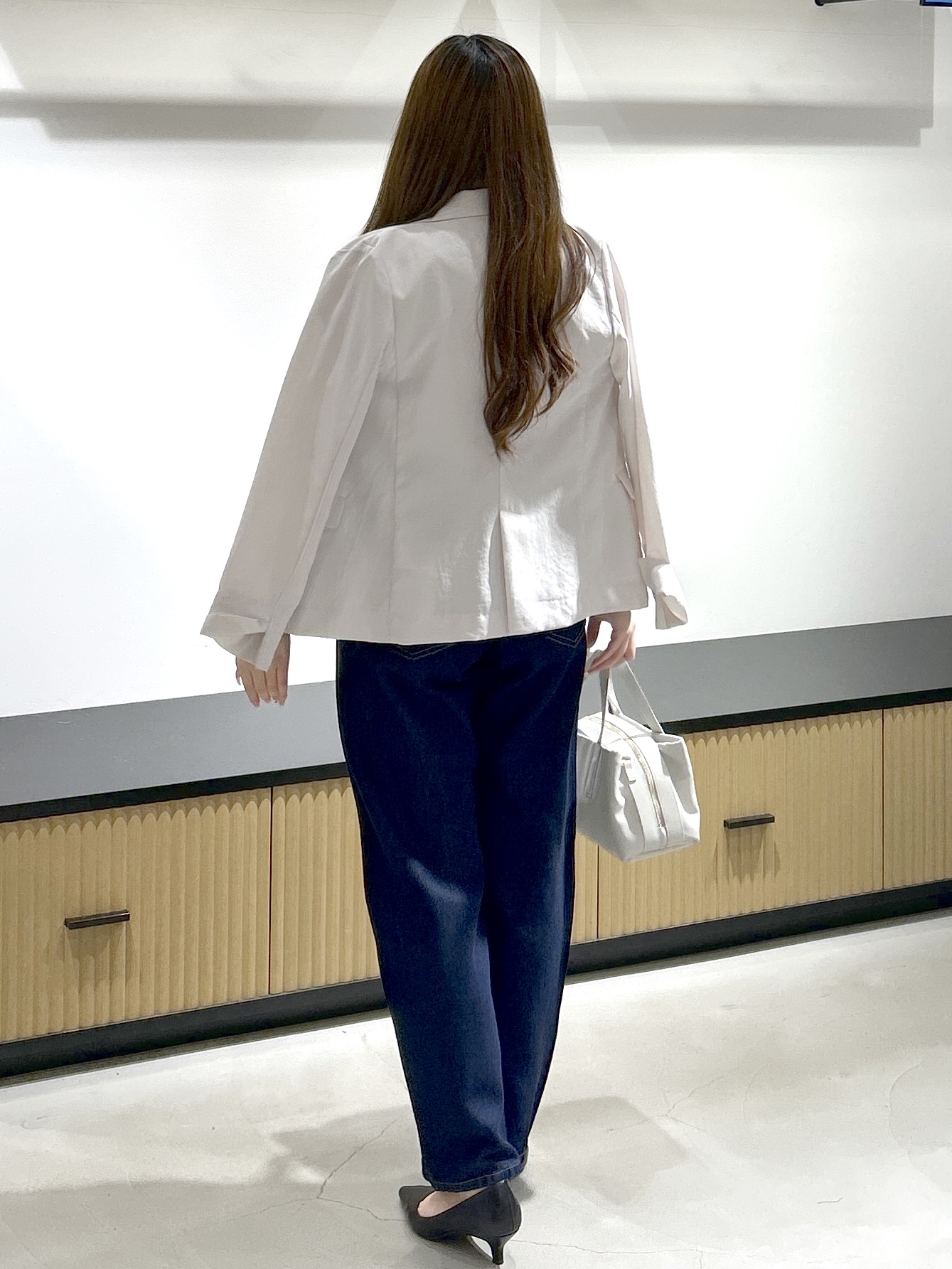sayaさんの「OPAQUE.CLIP｜《再入荷》ダブルブレストテーラードジャケット【接触冷感／吸水速乾／イージーアイロン／防シワ／洗濯機O」を使ったコーディネート
