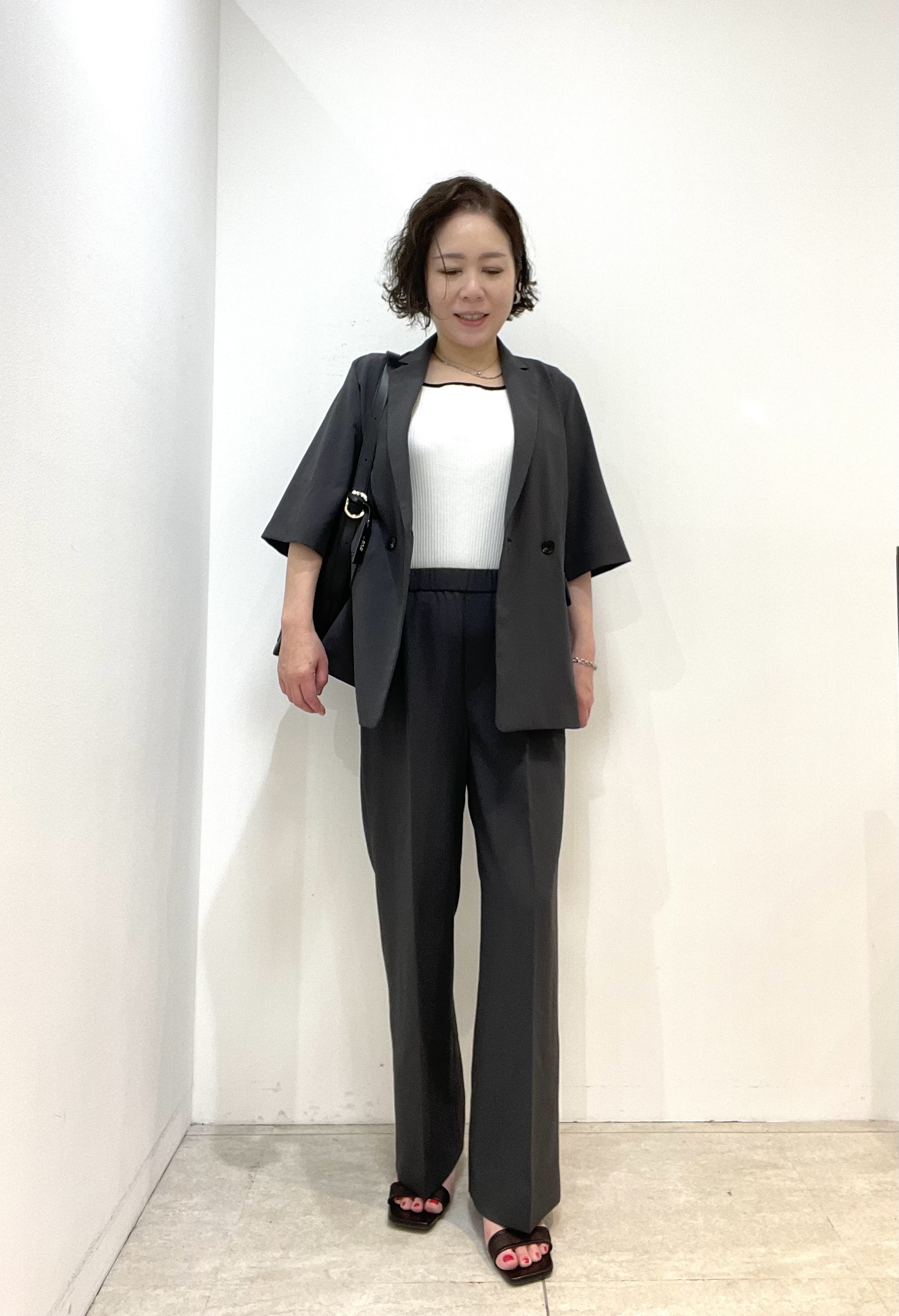 Wachiさんの「UNTITLED｜【セットアップ可/UVカット/通気性】エアリークール半袖ジャケット」を使ったコーディネート