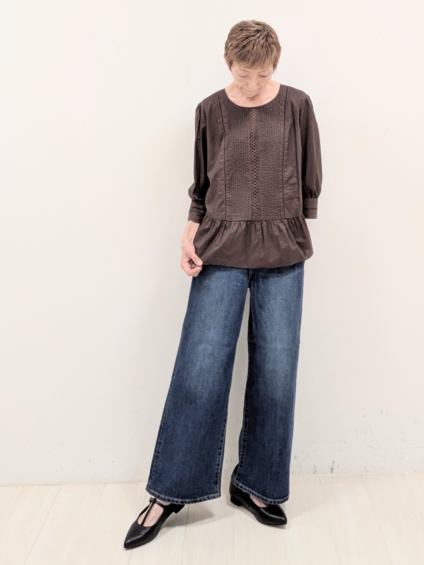 sachiさんの「Reflect｜【手洗い可】ピンタックレースブラウス」を使ったコーディネート