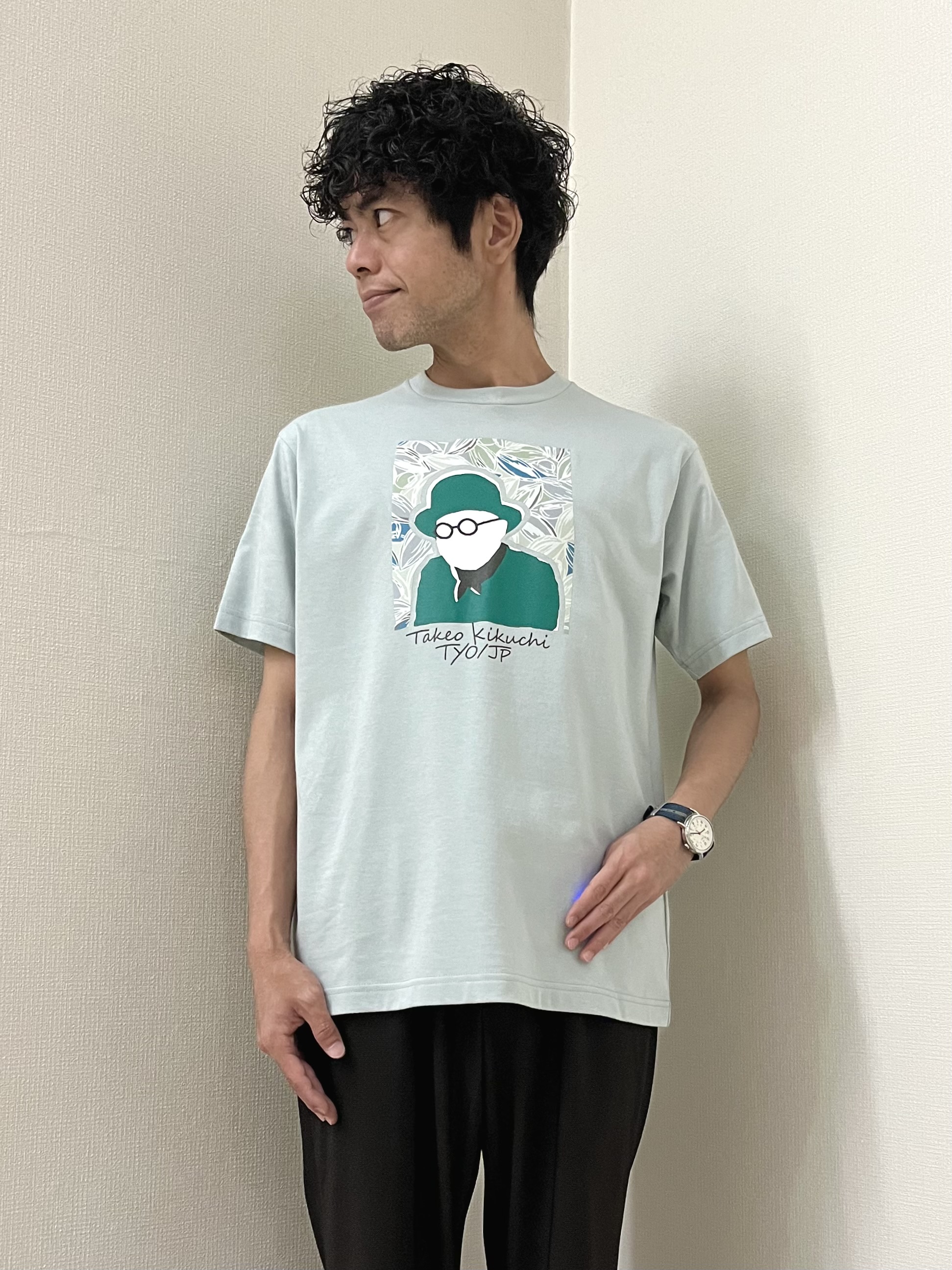 URAさんの「TAKEO KIKUCHI｜リップル小花シャツ」を使ったコーディネート