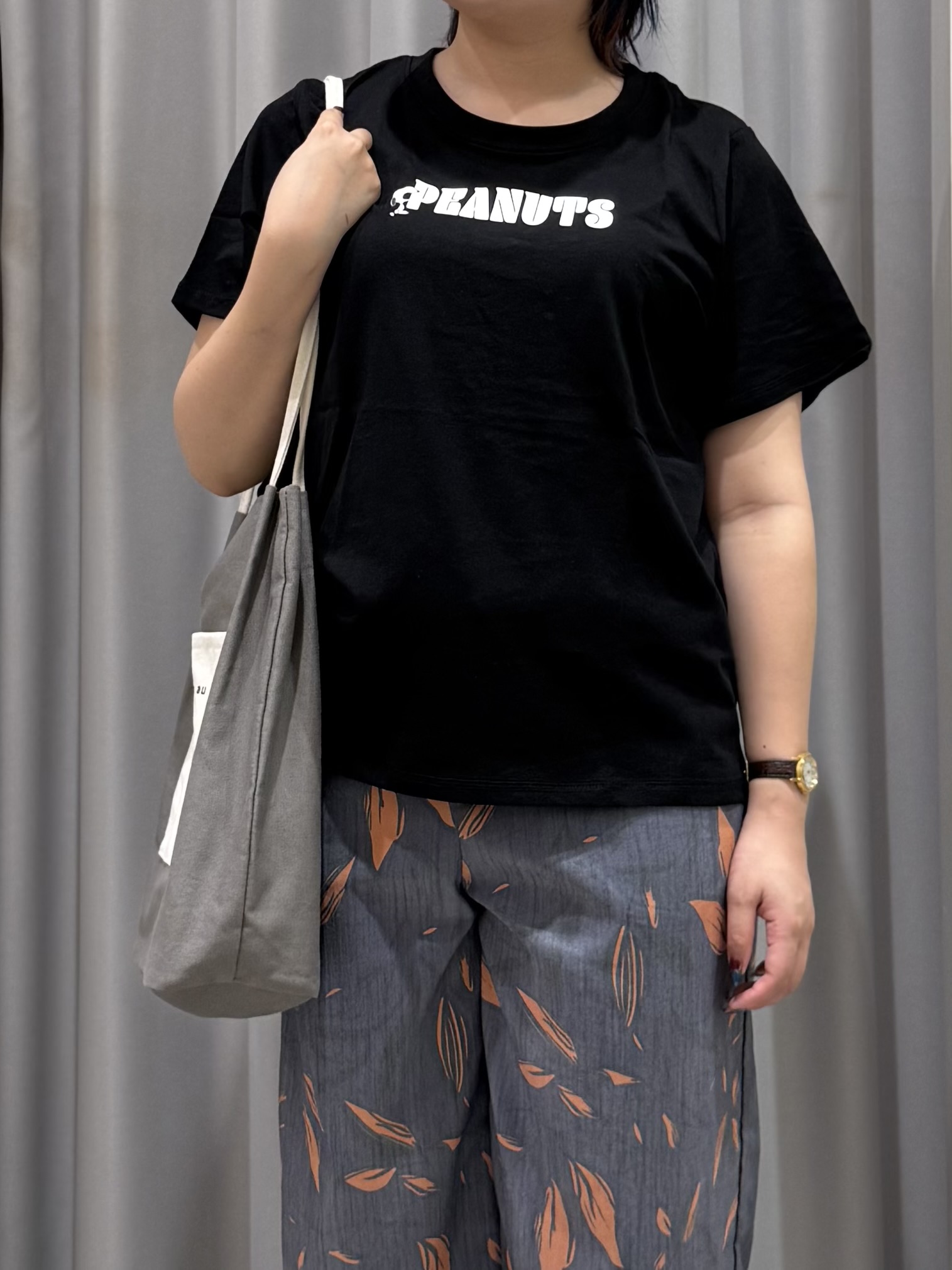 sakinoさんの「SHOO･LA･RUE｜【PEANUTS】ひんやりプリントTシャツ」を使ったコーディネート