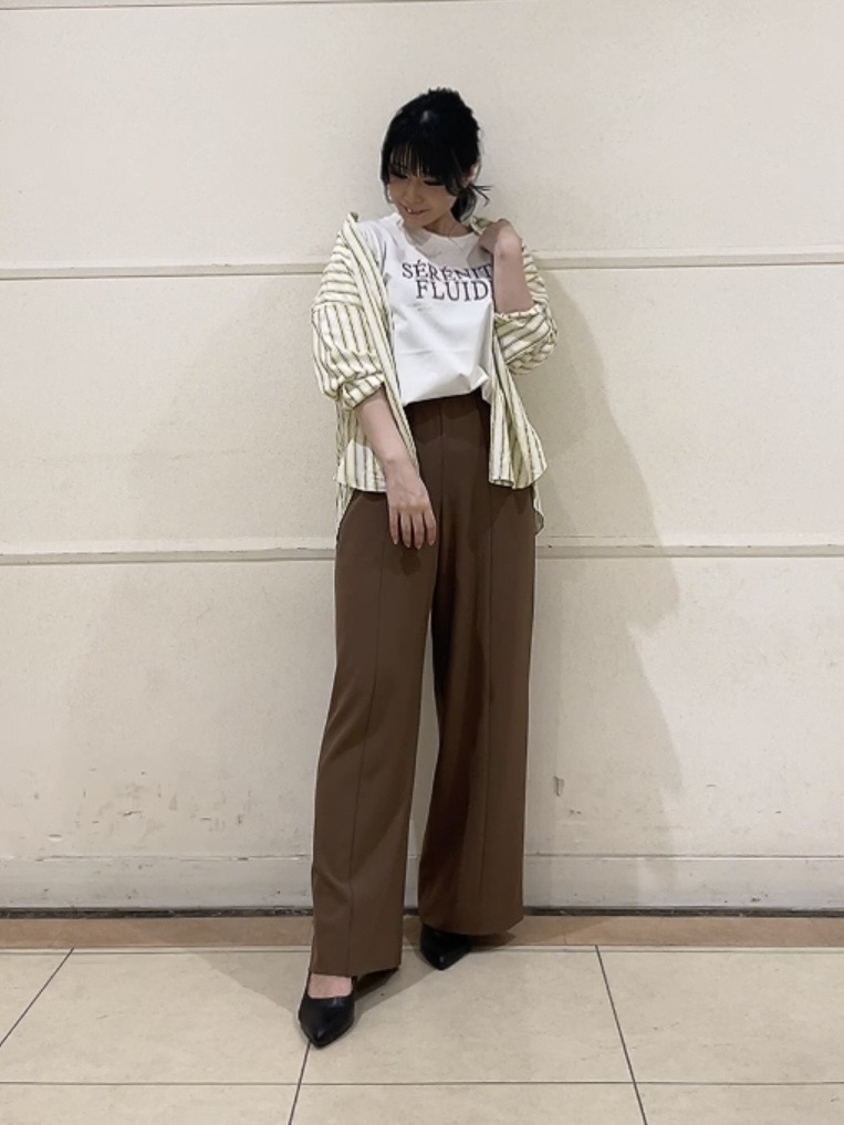 watanabeさんの「UNTITLED｜【接触冷感/防シワ/着る日傘】イージーワイドパンツ」を使ったコーディネート