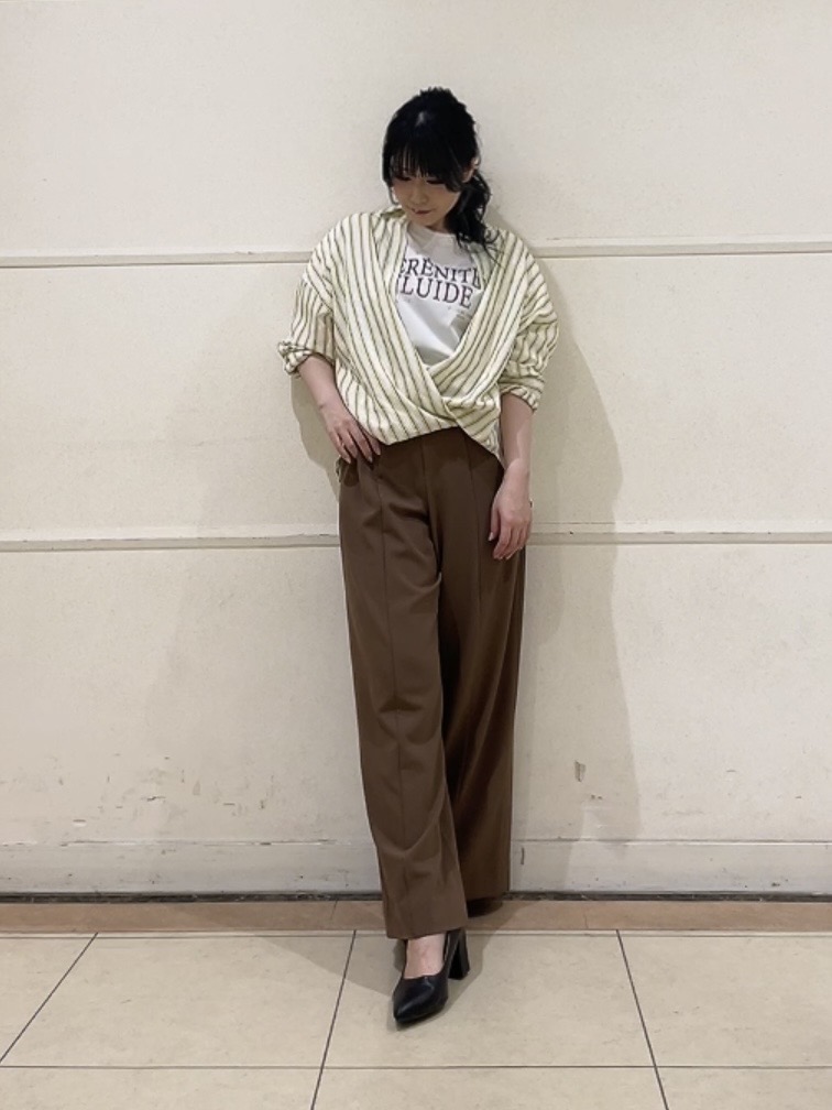 watanabeさんの「UNTITLED｜【接触冷感/防シワ/着る日傘】イージーワイドパンツ」を使ったコーディネート
