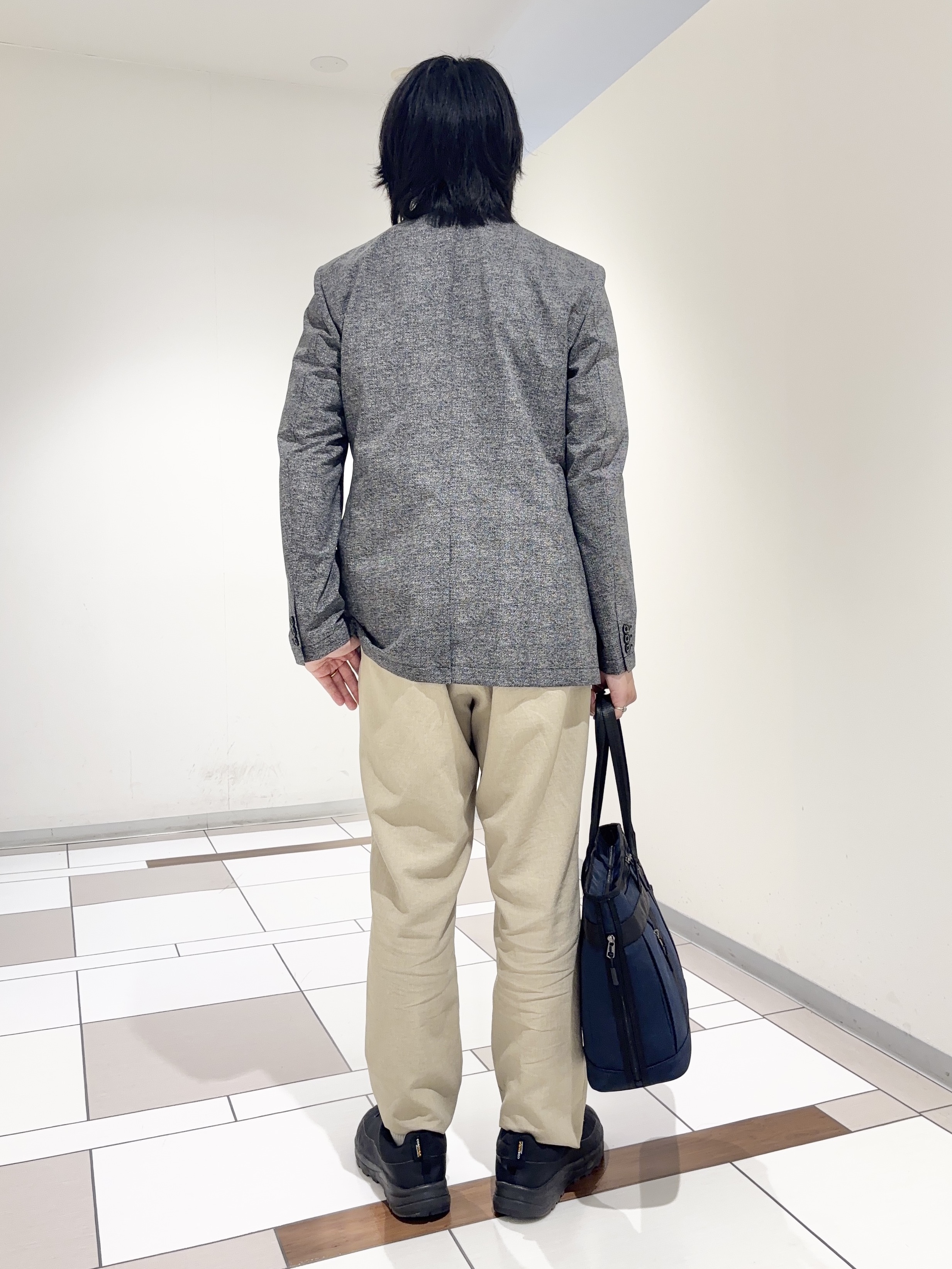 及川さんの「TAKEO KIKUCHI｜【抗菌防臭】COOL DOTS（R）ドビープリント ジャケット」を使ったコーディネート