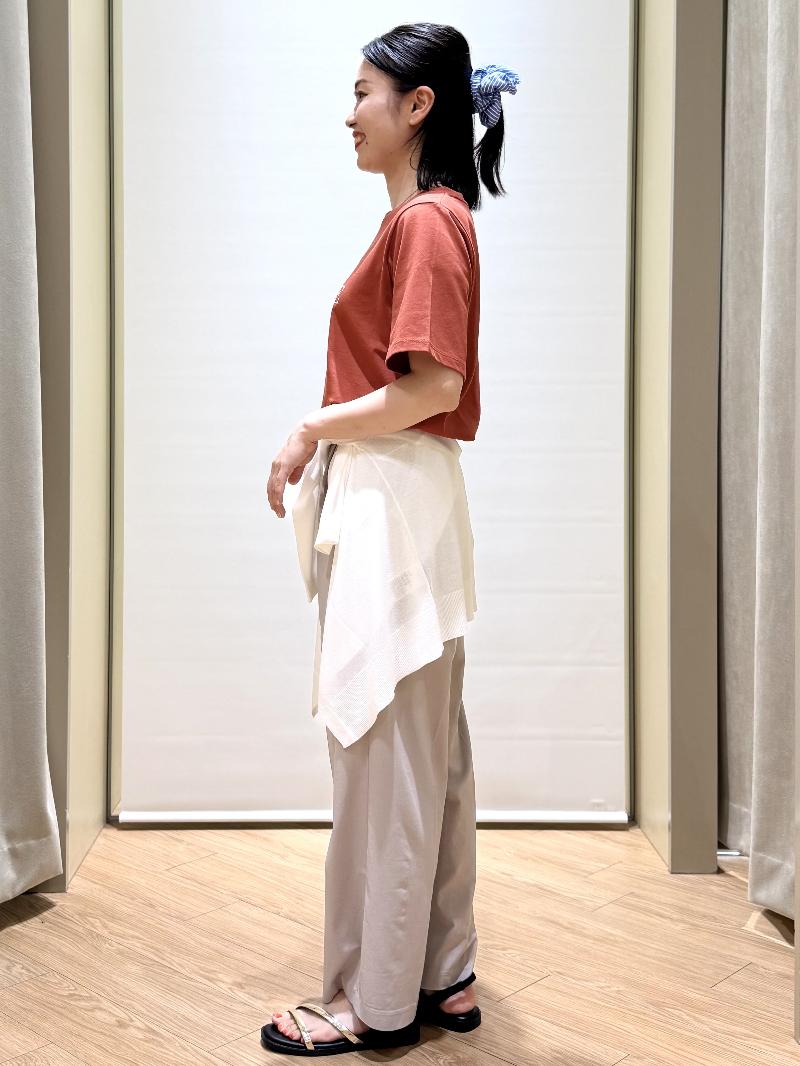 あんりさんの「grove｜【吸水速乾・UVカット・接触冷感・マシンウォッシャブル】ベーシックMIXロゴプリントT」を使ったコーディネート