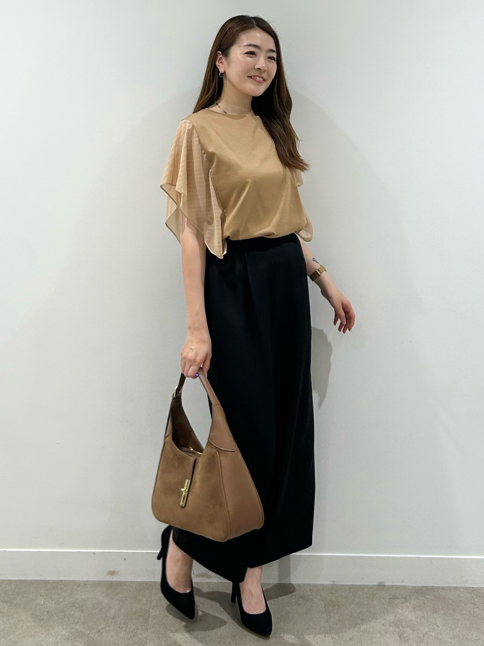 hayaseさんの「COUP DE CHANCE｜【手洗い可／日本製】セミワイドパンツ」を使ったコーディネート