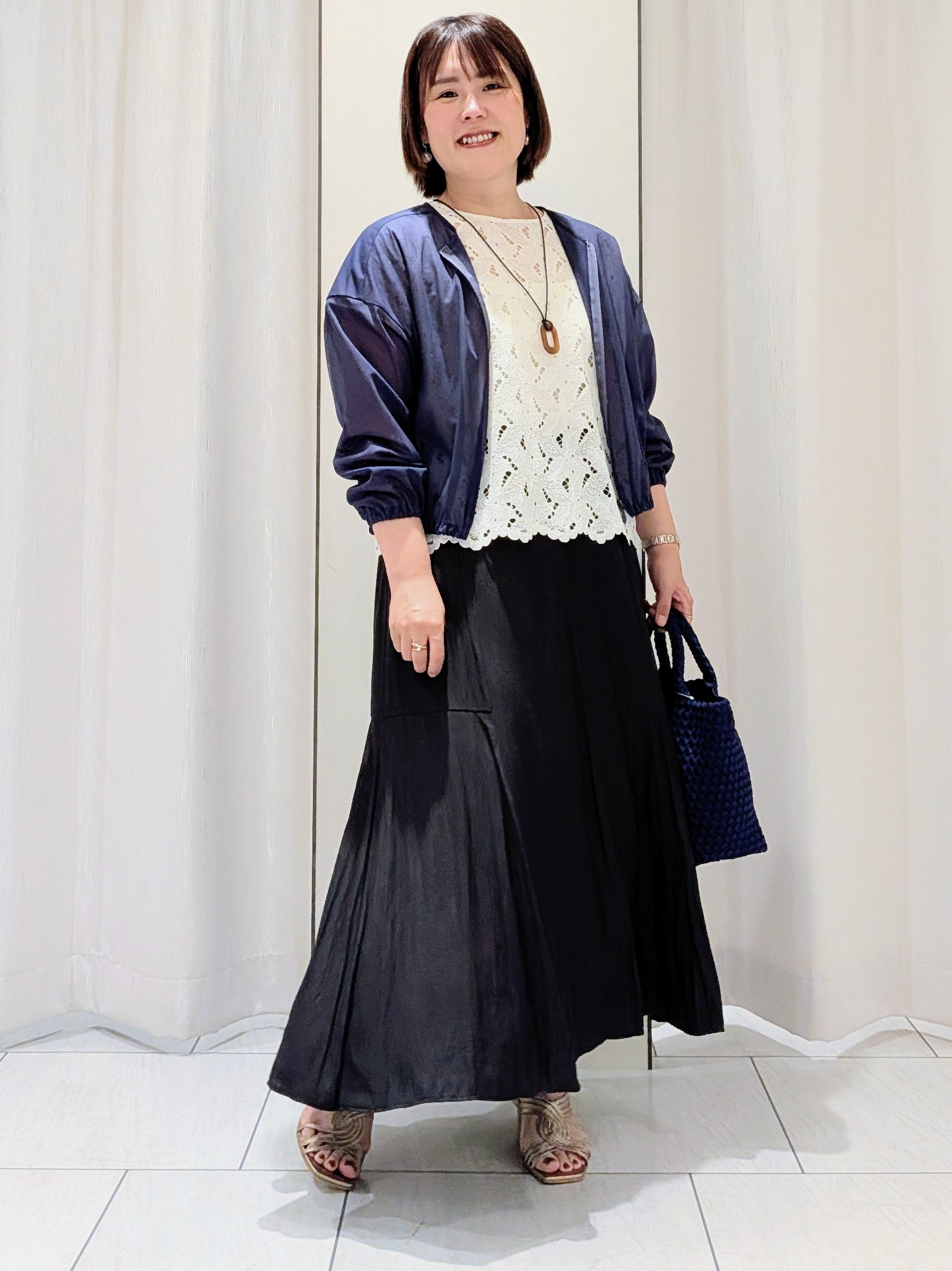Onumaさんの「UNTITLED｜トリコットシアーブラウス」を使ったコーディネート