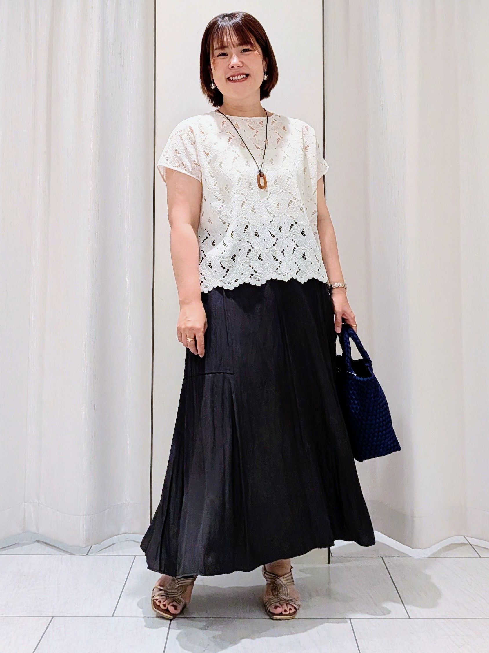 Onumaさんの「UNTITLED｜トリコットシアーブラウス」を使ったコーディネート