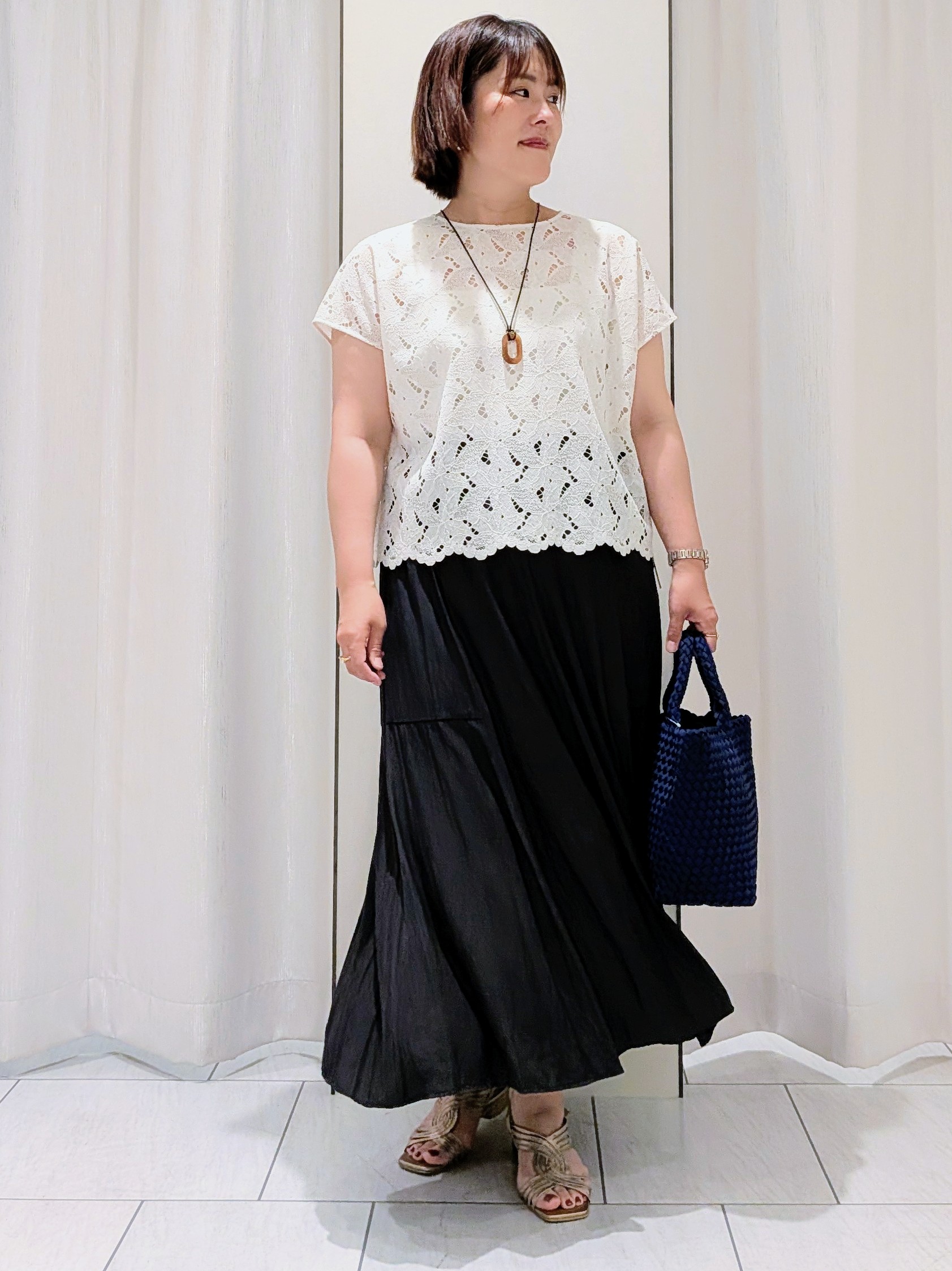 Onumaさんの「UNTITLED｜トリコットシアーブラウス」を使ったコーディネート