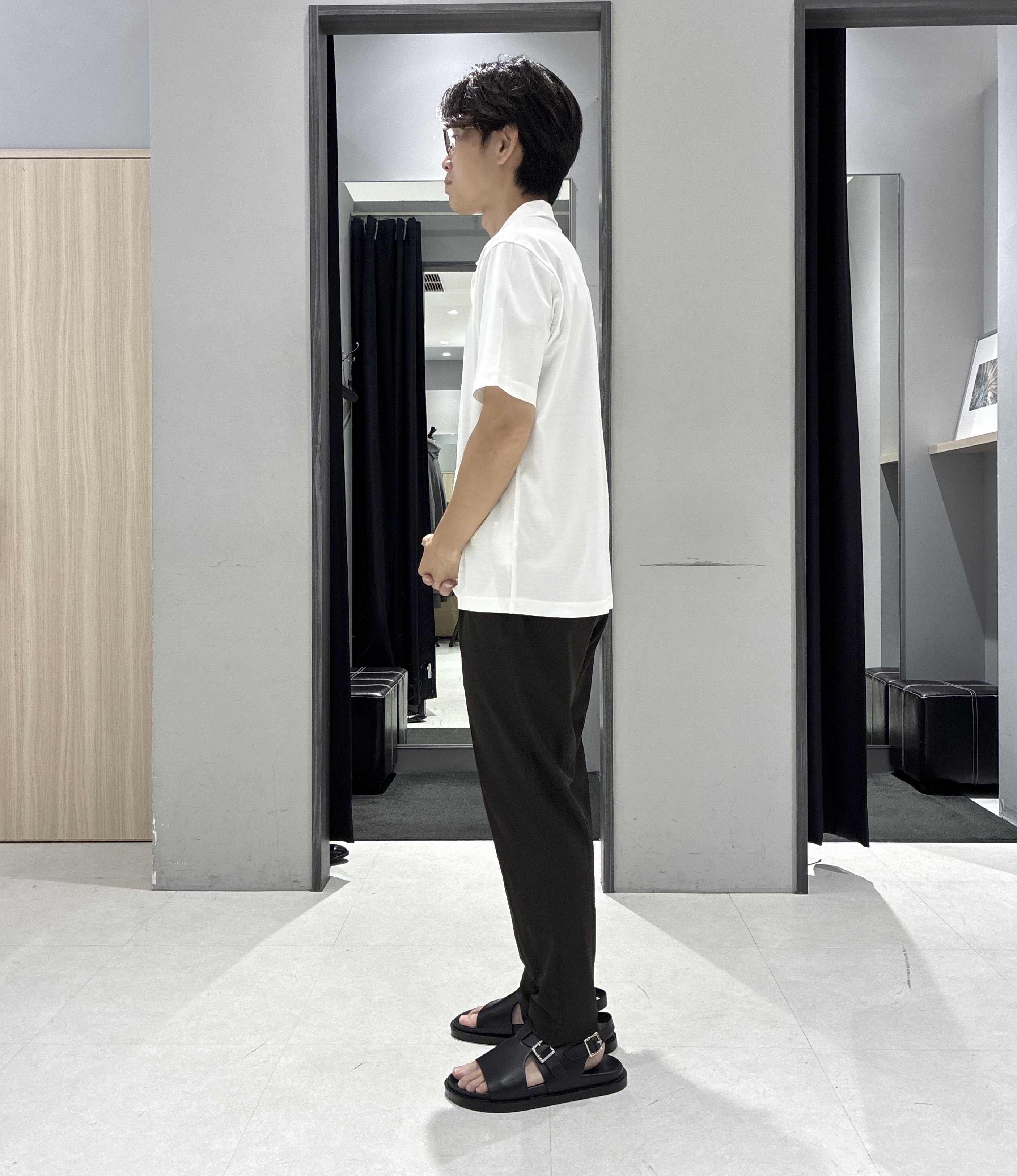 わいずみさんの「TAKEO KIKUCHI｜【接触冷感】アイスクリアコットン ワンポイント ポロシャツ」を使ったコーディネート
