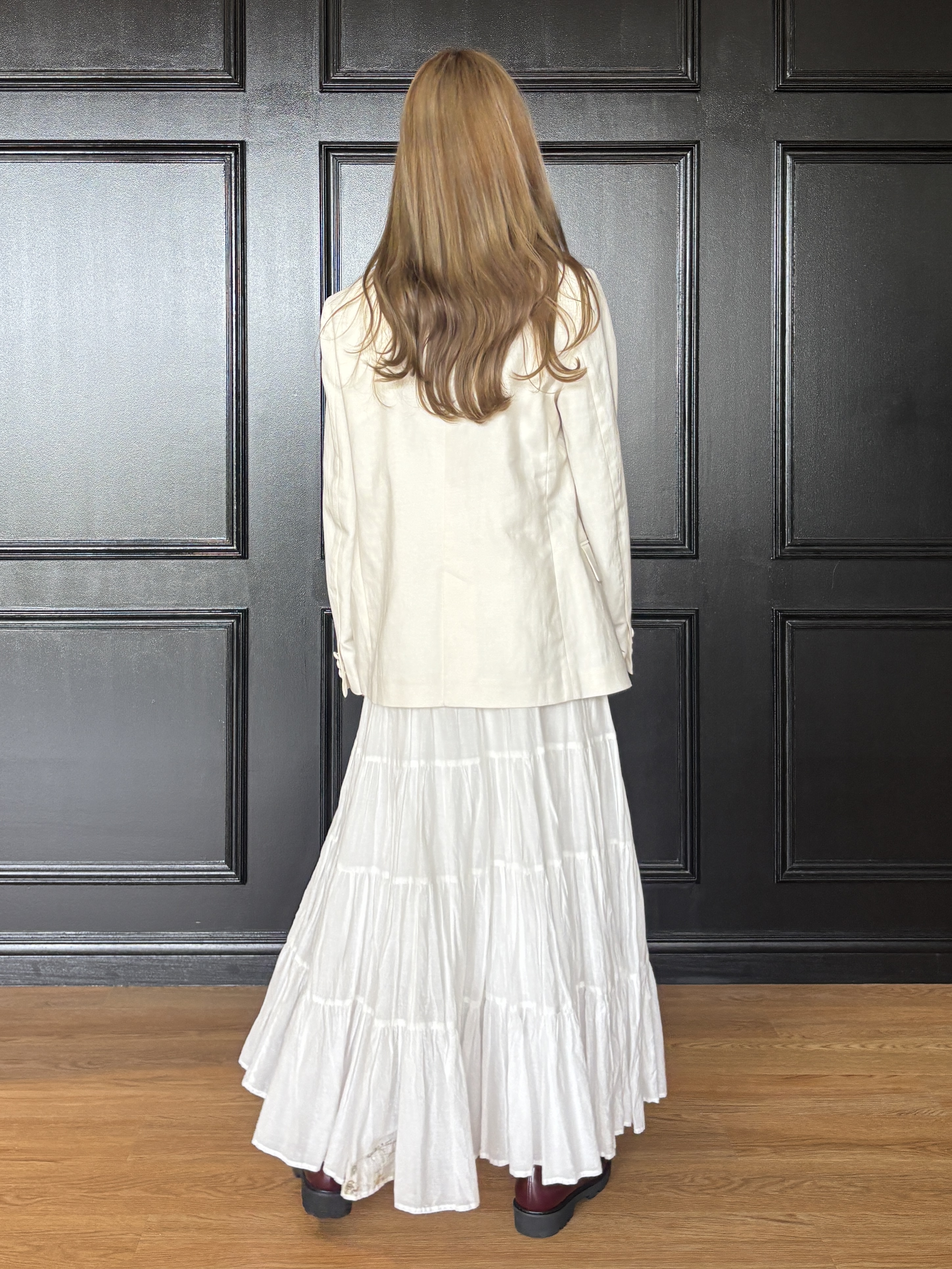 清水夏姫さんの「DRESSTERIOR｜【再入荷】コットンボイルティアードスカート」を使ったコーディネート