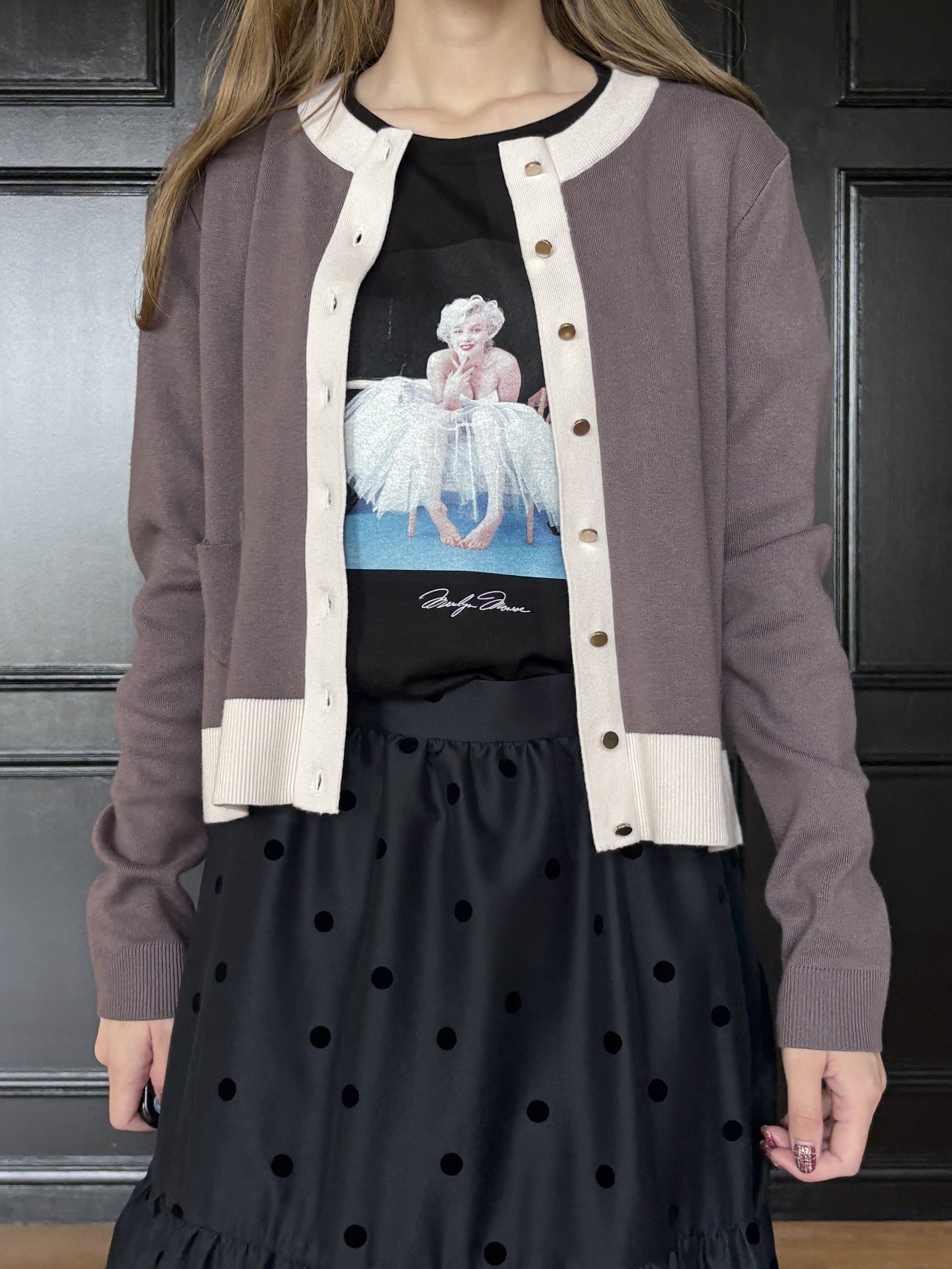清水夏姫さんの「DRESSTERIOR｜【別注】マリリンモンロー/カラープリントTシャツ」を使ったコーディネート