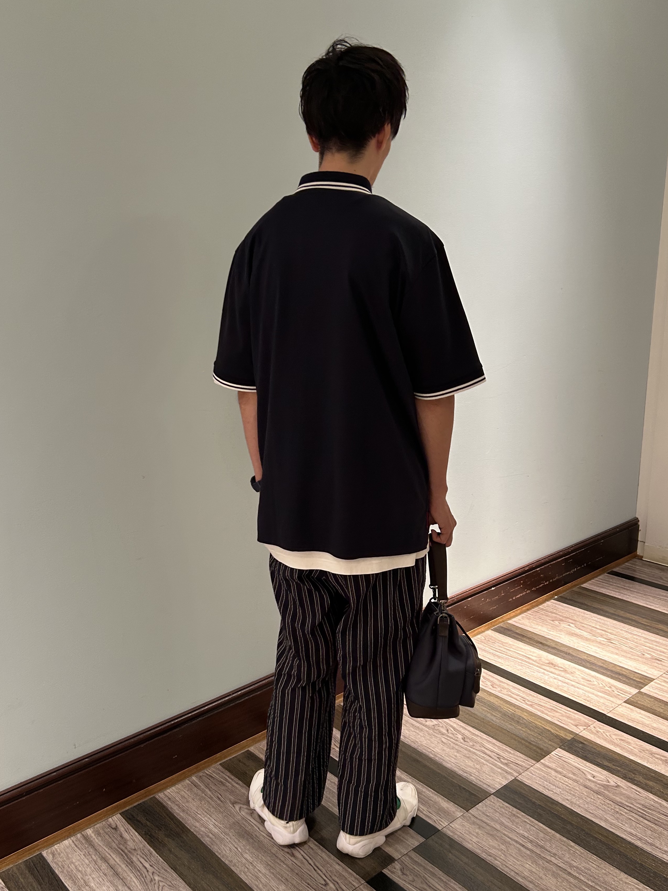 uchihiroさんの「TAKEO KIKUCHI｜【BOWLER HAT LABEL】アイスクリアコットン ボーラーハットウォーカー ポロシャツ」を使ったコーディネート