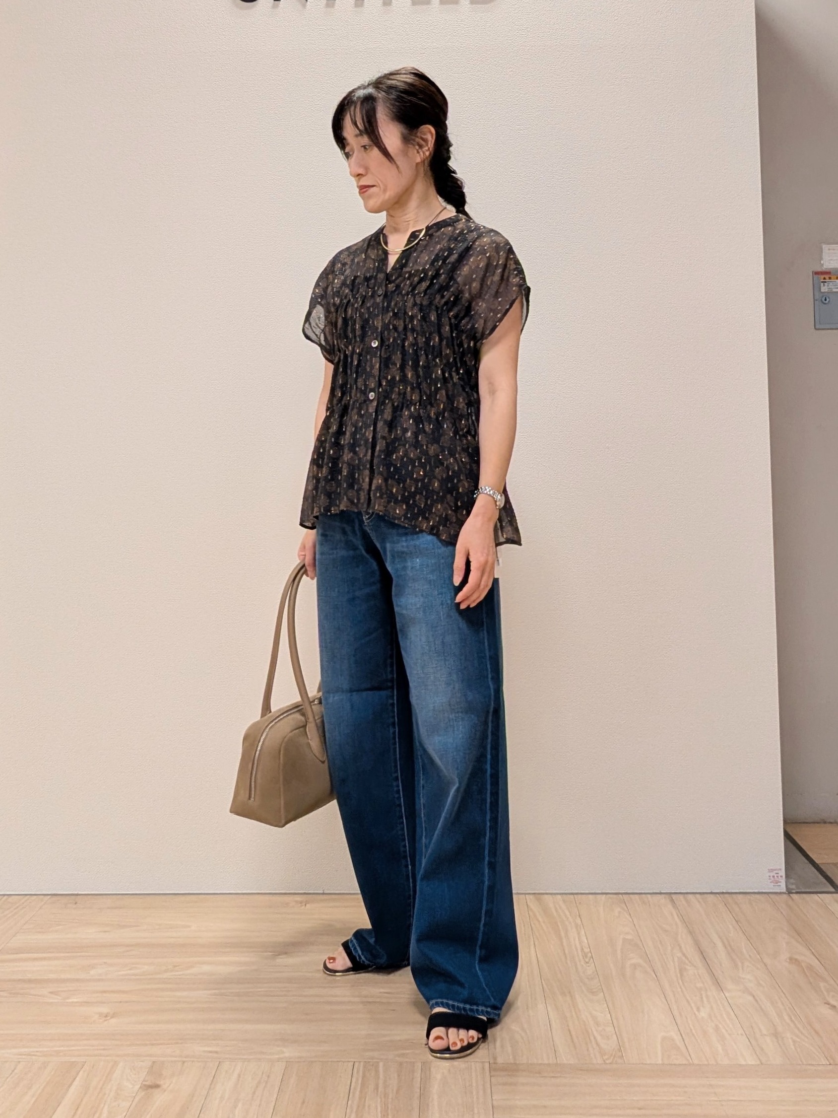 Rieさんの「UNTITLED｜ヴィンテージドットブラウス」を使ったコーディネート