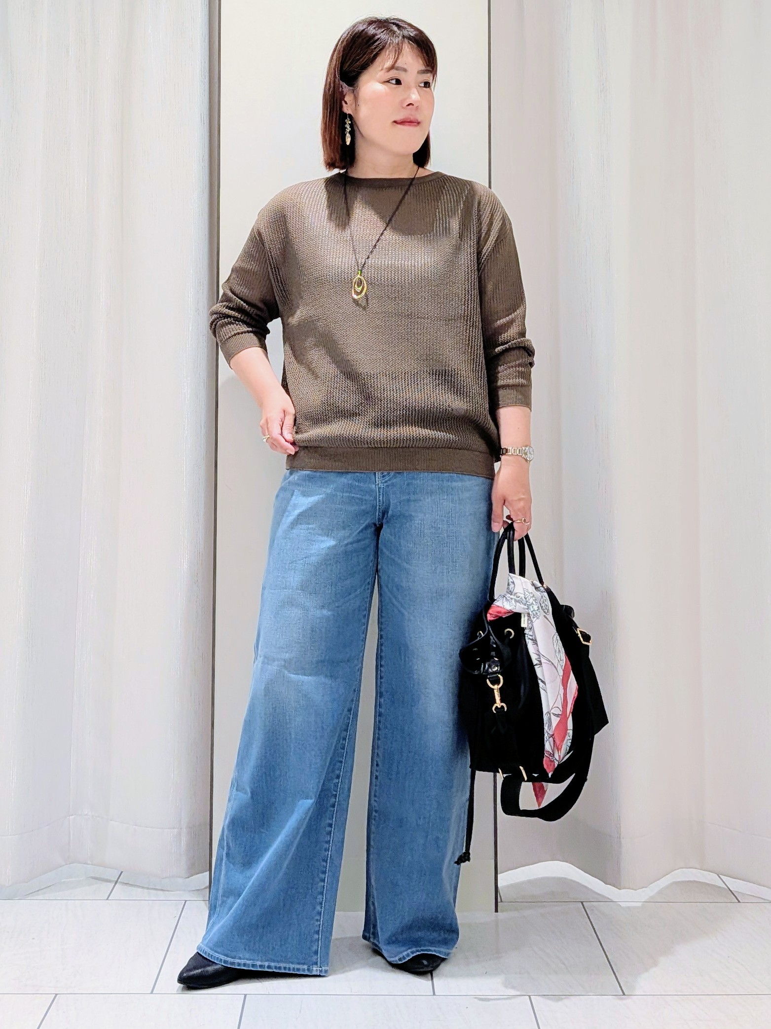 Onumaさんの「UNTITLED｜シアーメッシュニット」を使ったコーディネート