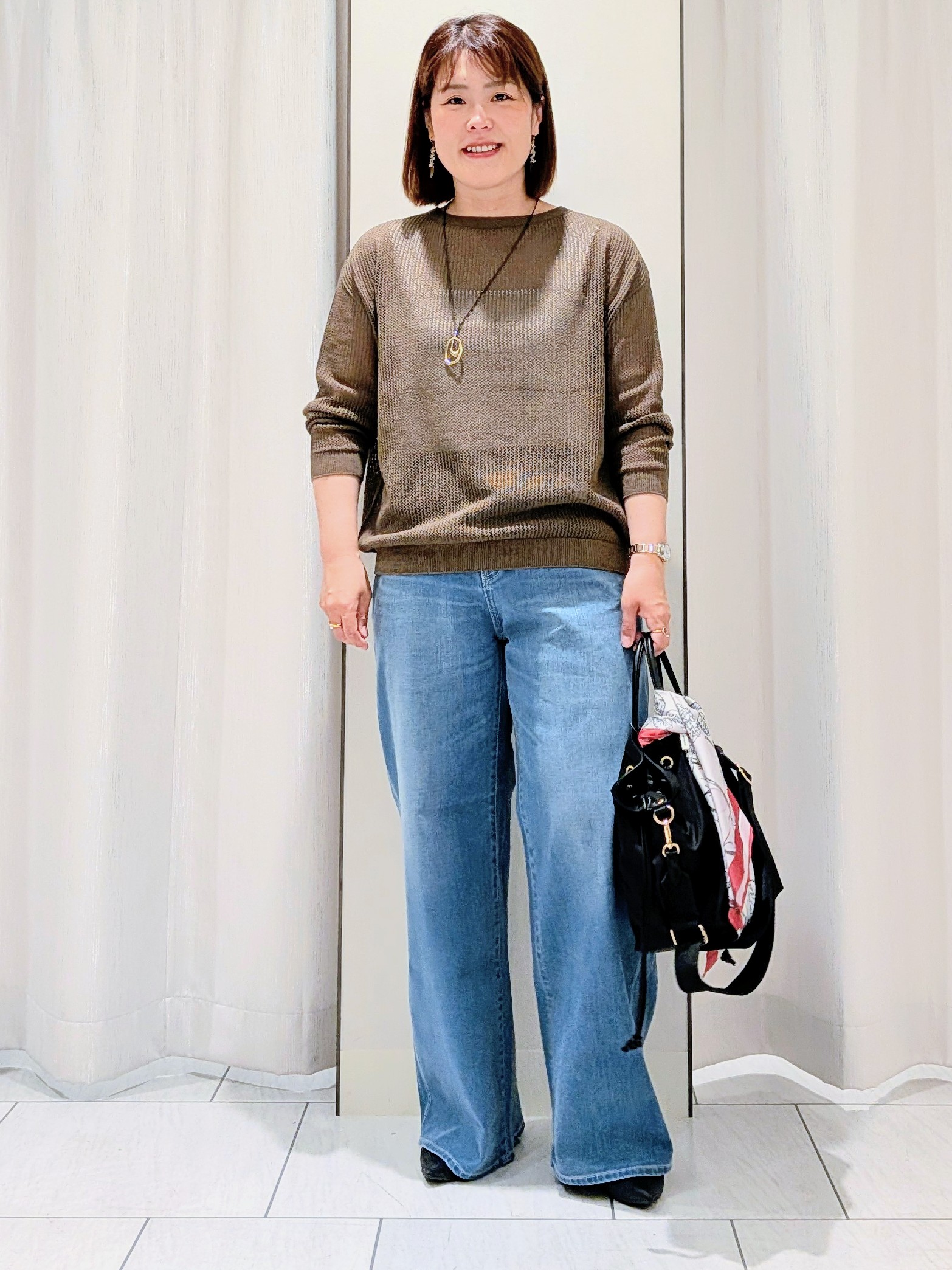 Onumaさんの「UNTITLED｜シアーメッシュニット」を使ったコーディネート