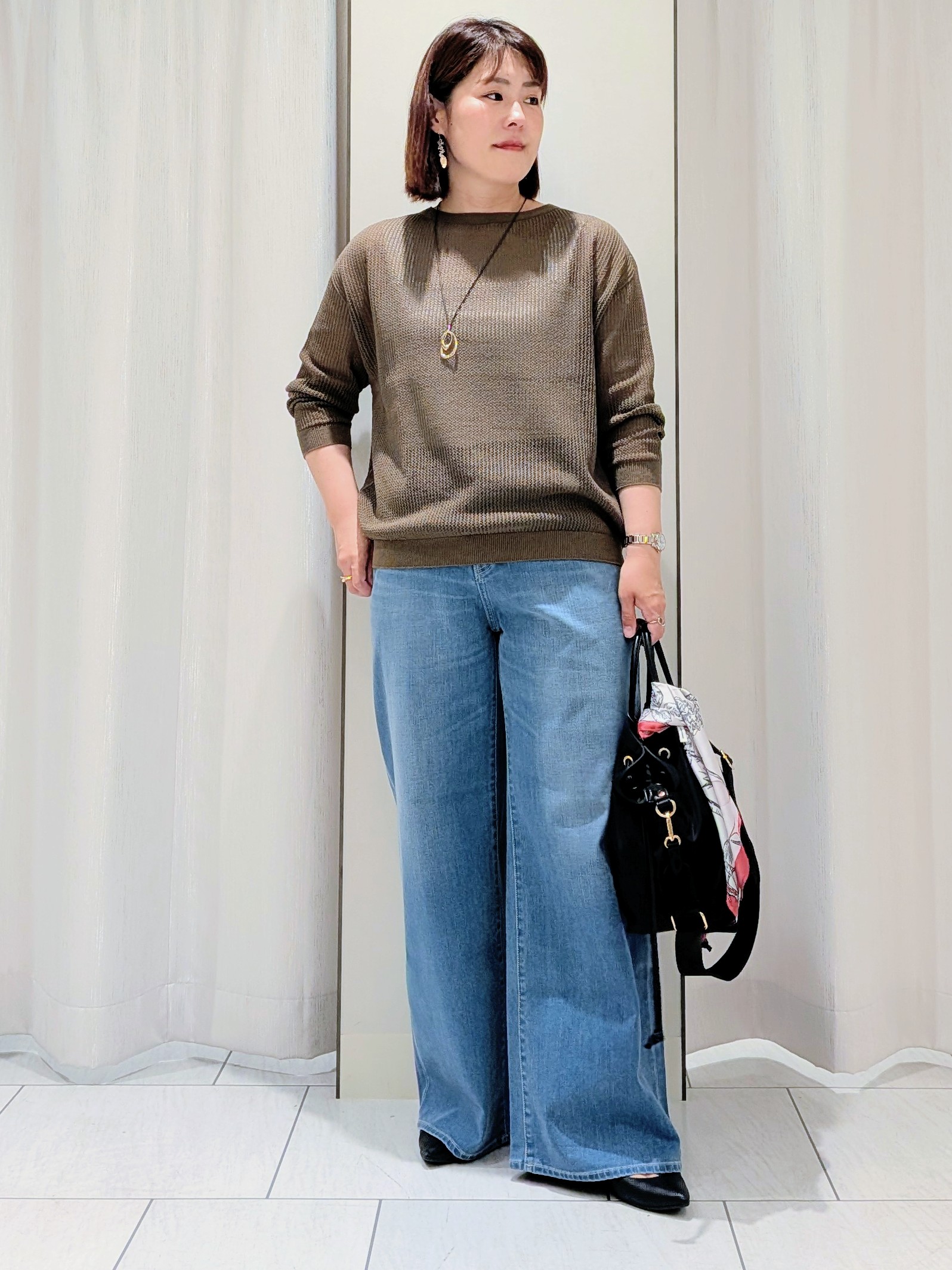 Onumaさんの「UNTITLED｜シアーメッシュニット」を使ったコーディネート