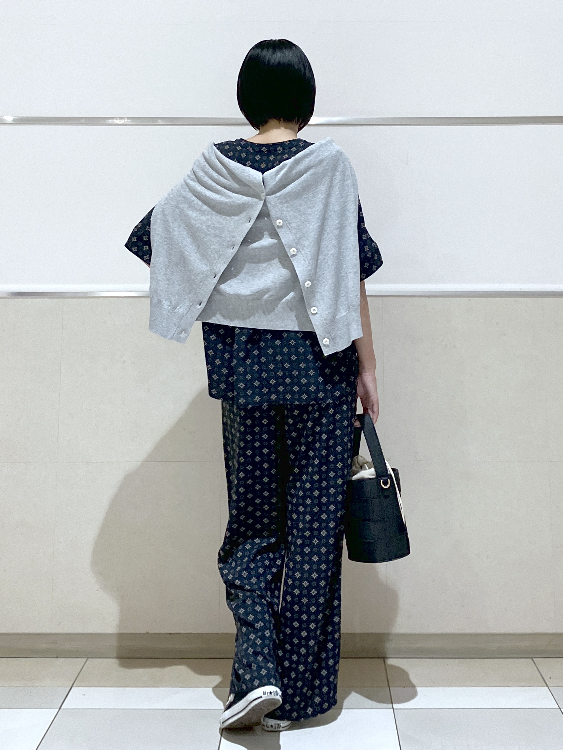 eriko さんの「Dessin｜【セットアップ可】小紋柄プリント スキッパーシャツ」を使ったコーディネート
