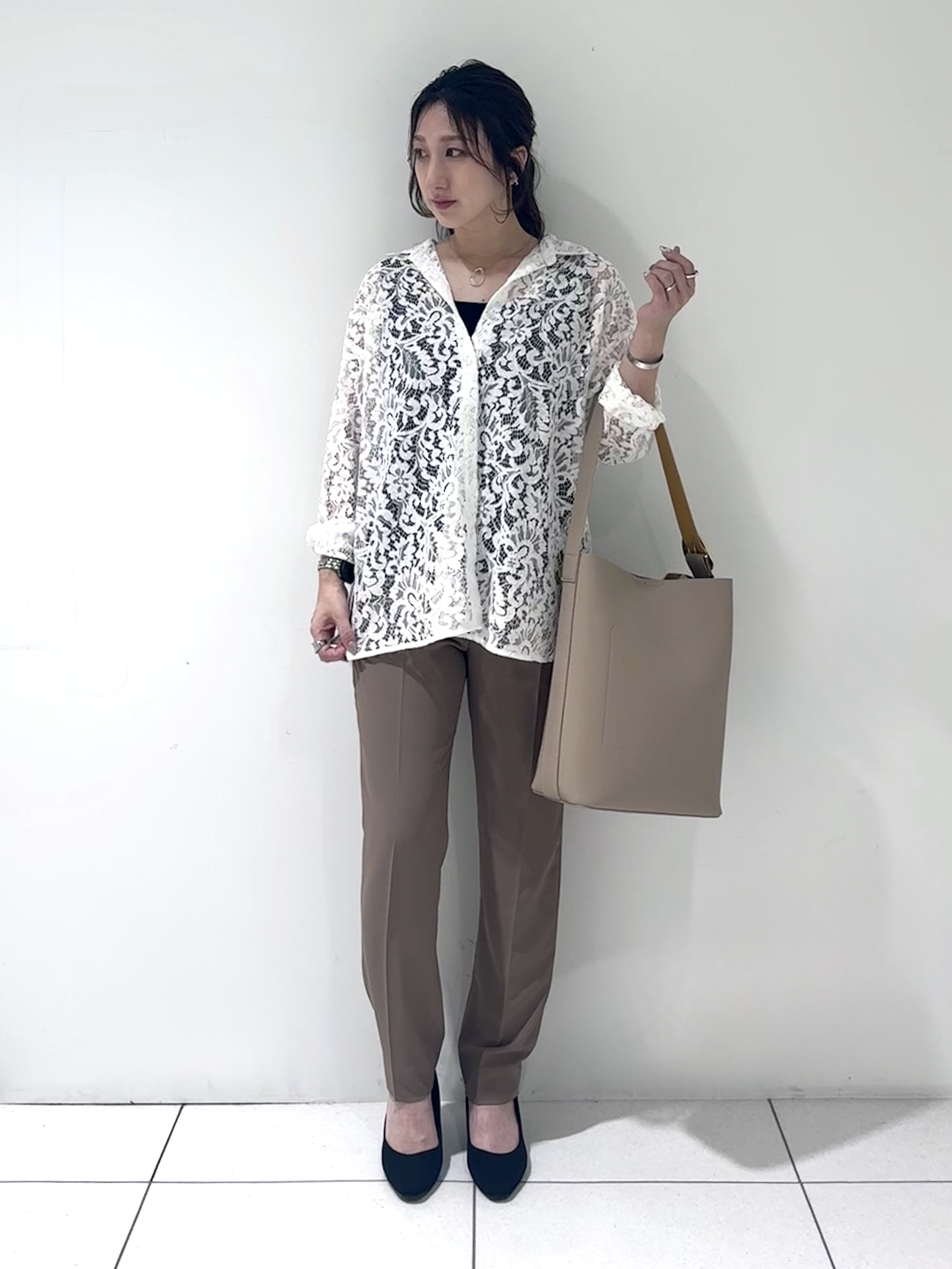 そんさんの「INDIVI｜【新作登場！着る日傘】 ダブルジャケット」を使ったコーディネート