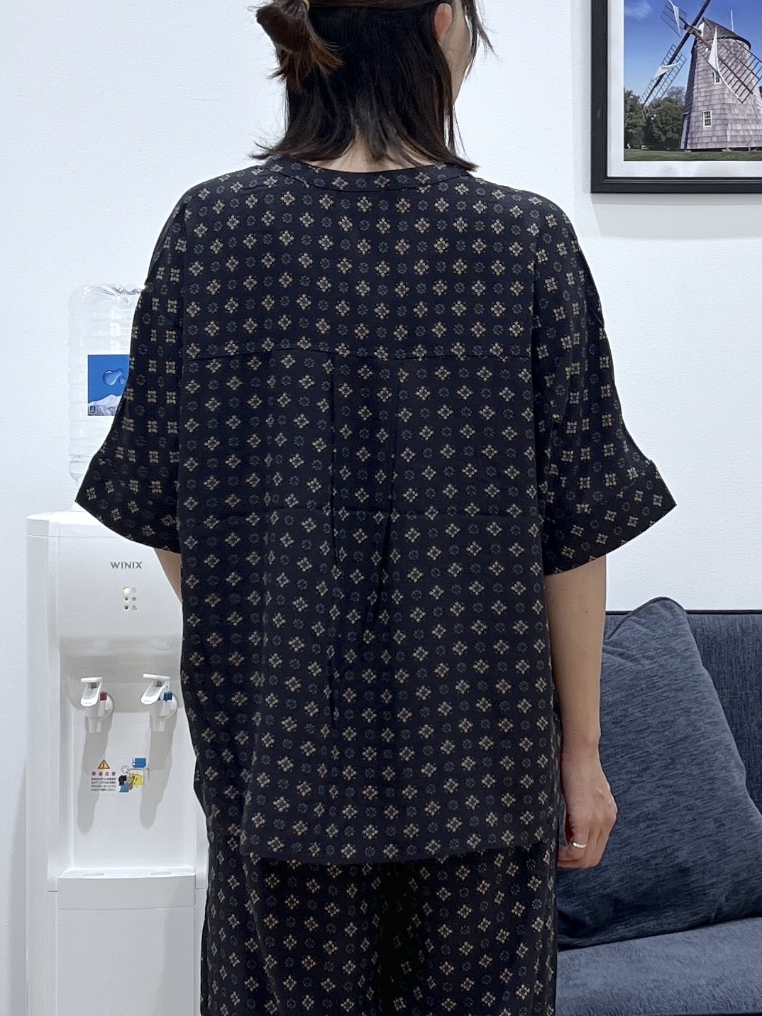 canaさんの「Dessin｜【セットアップ可】小紋柄プリント スキッパーシャツ」を使ったコーディネート