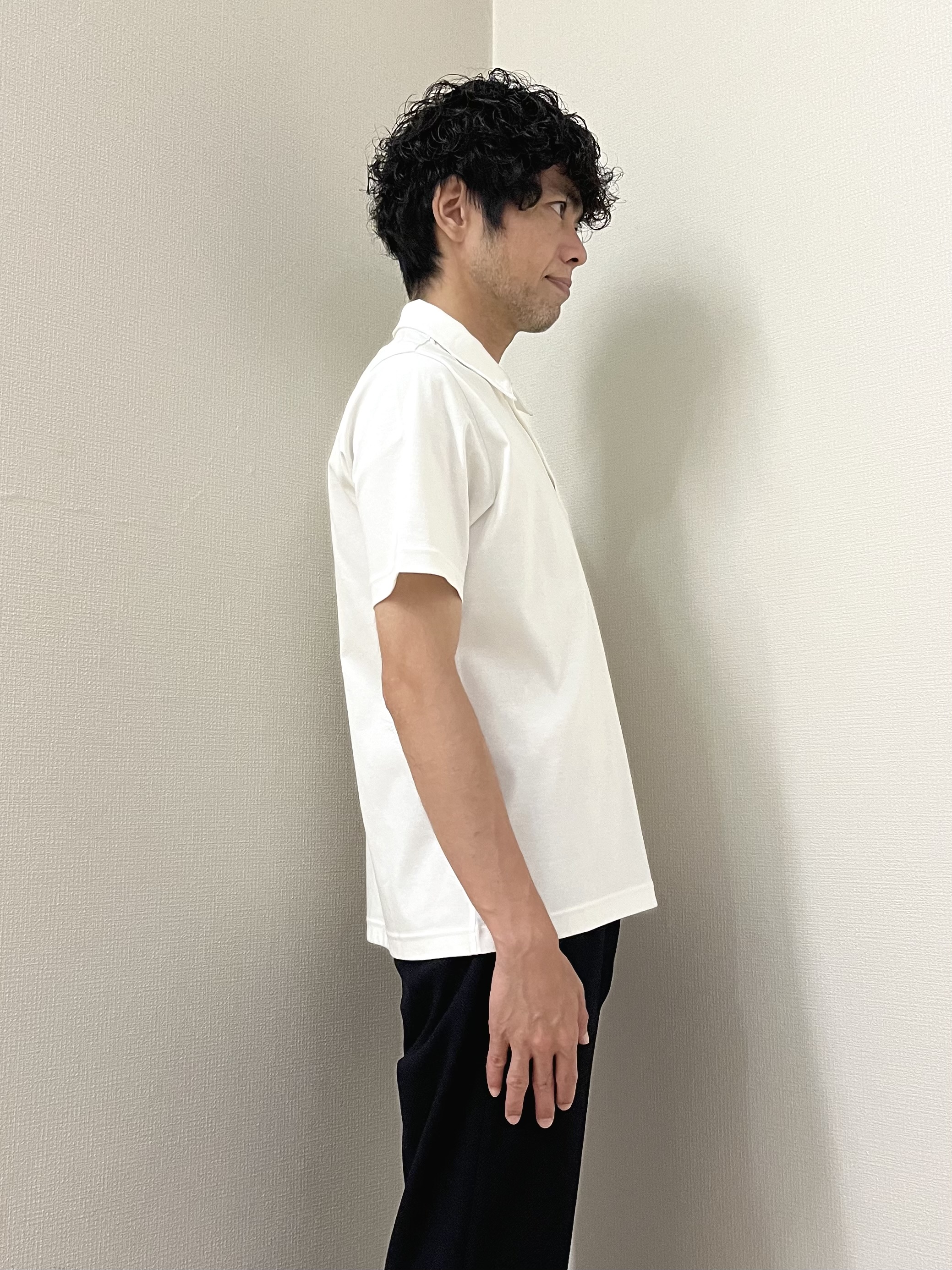 URAさんの「TAKEO KIKUCHI｜【接触冷感】アイスクリアコットン ワンポイント ポロシャツ」を使ったコーディネート