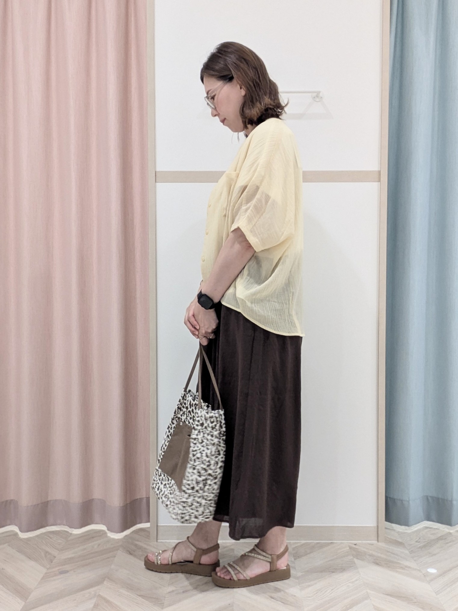 miyuさんの「SHOO･LA･RUE｜【洗濯機可/選べる6色】ナチュラルな風合いが魅力 ゆったり楊柳シアードルマンブラウス」を使ったコーディネート