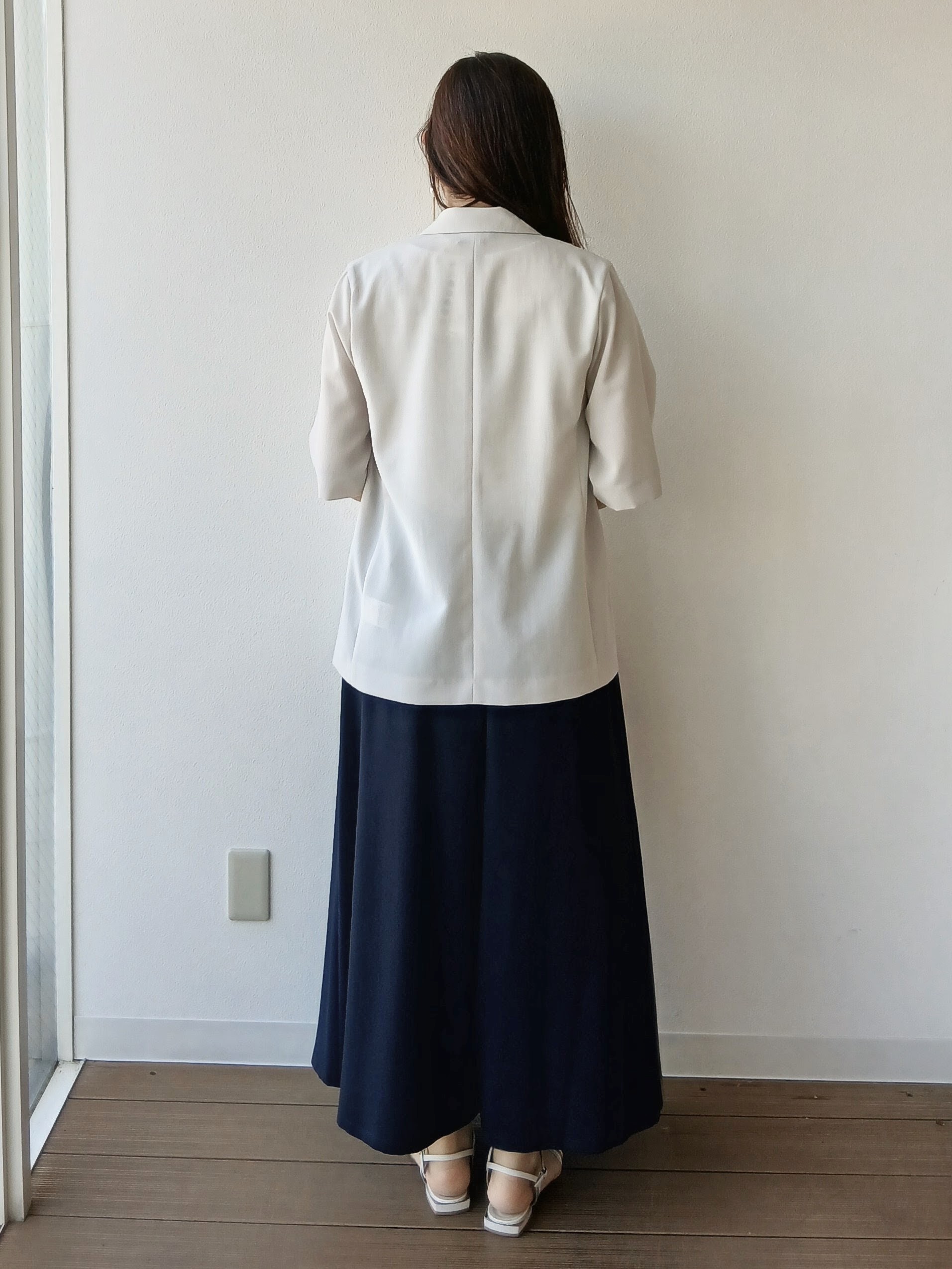 なみきさんの「UNTITLED｜【セットアップ可/UVカット/通気性】エアリークール半袖ジャケット」を使ったコーディネート