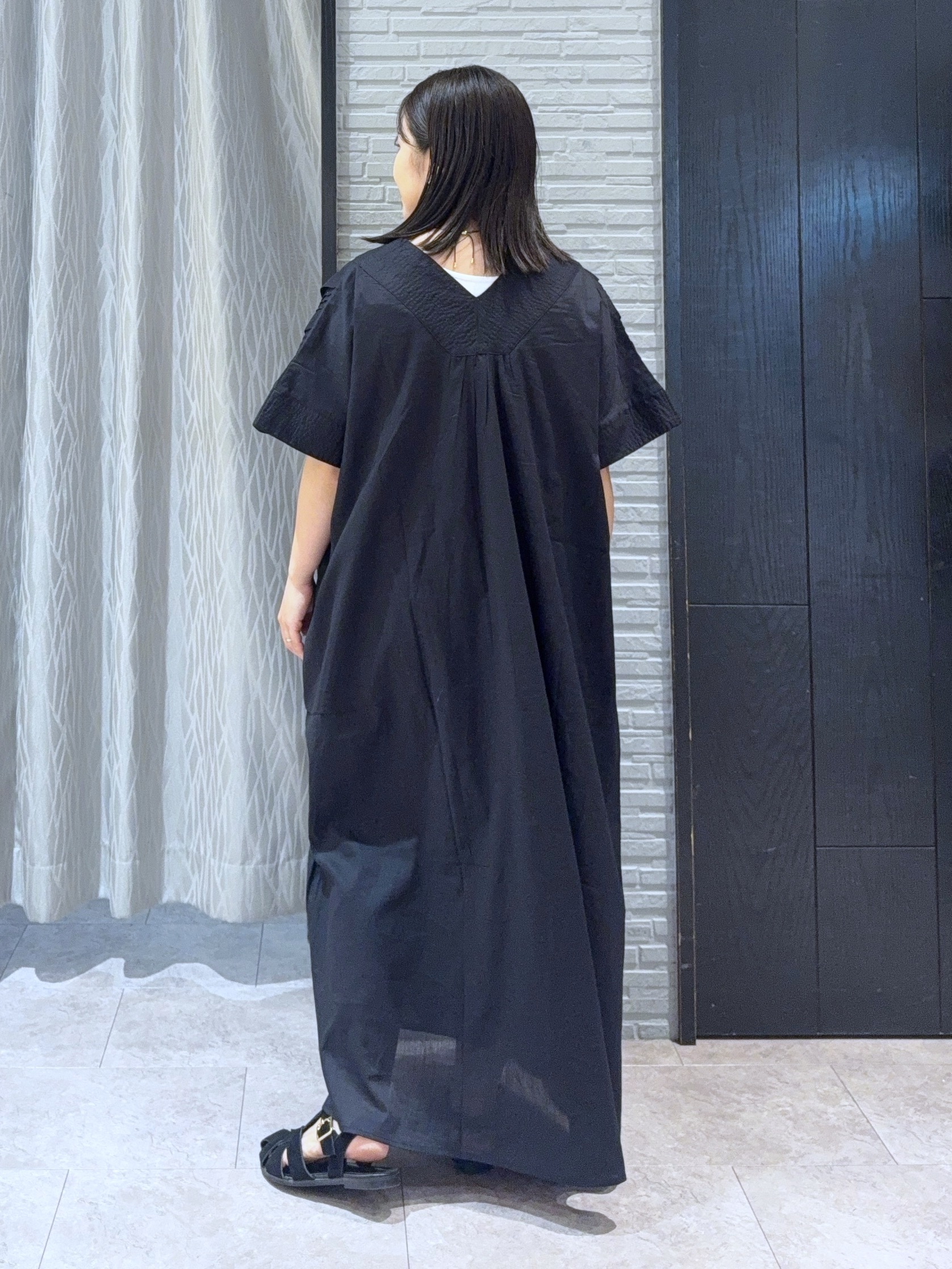 chさんの「THE SHOP TK｜ゆるラク カフタン風ロングワンピース」を使ったコーディネート
