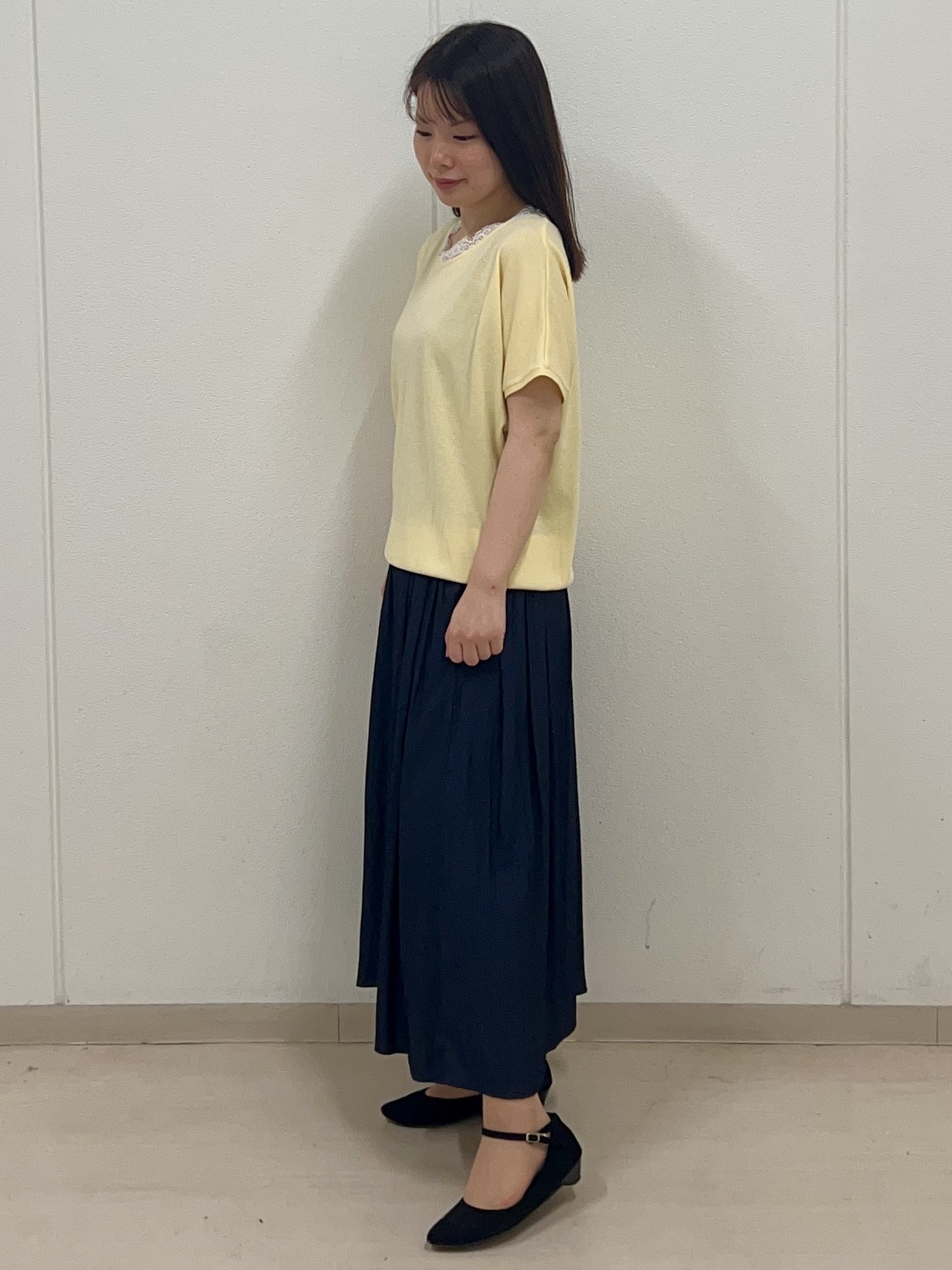 ゆうさんの「Reflect｜【二の腕カバー／手洗い可】ネックレース フレンチスリーブニット」を使ったコーディネート