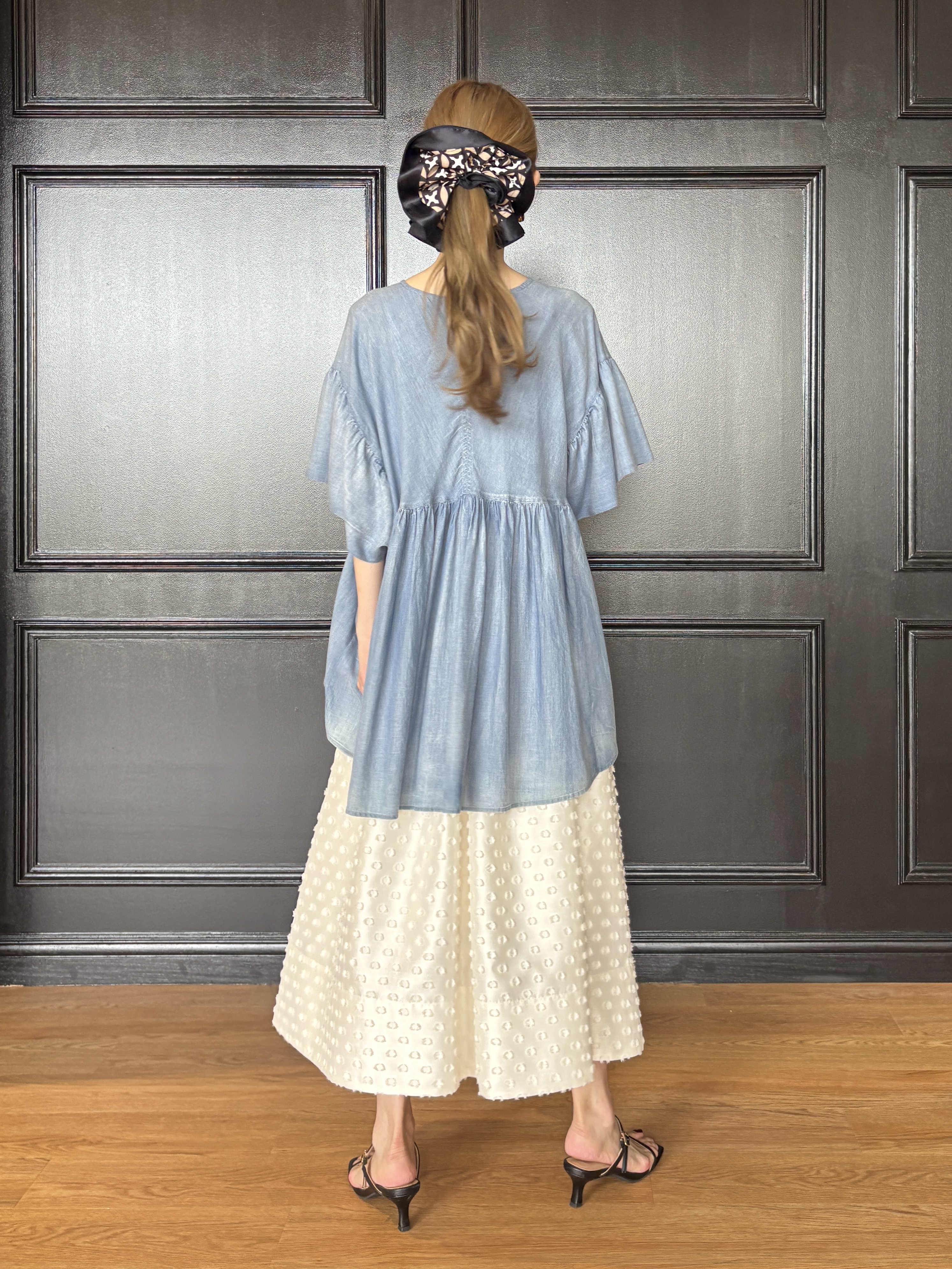 清水夏姫さんの「DRESSTERIOR｜【otonaMUSE5月号掲載】アーチフィットレザーパンプス」を使ったコーディネート