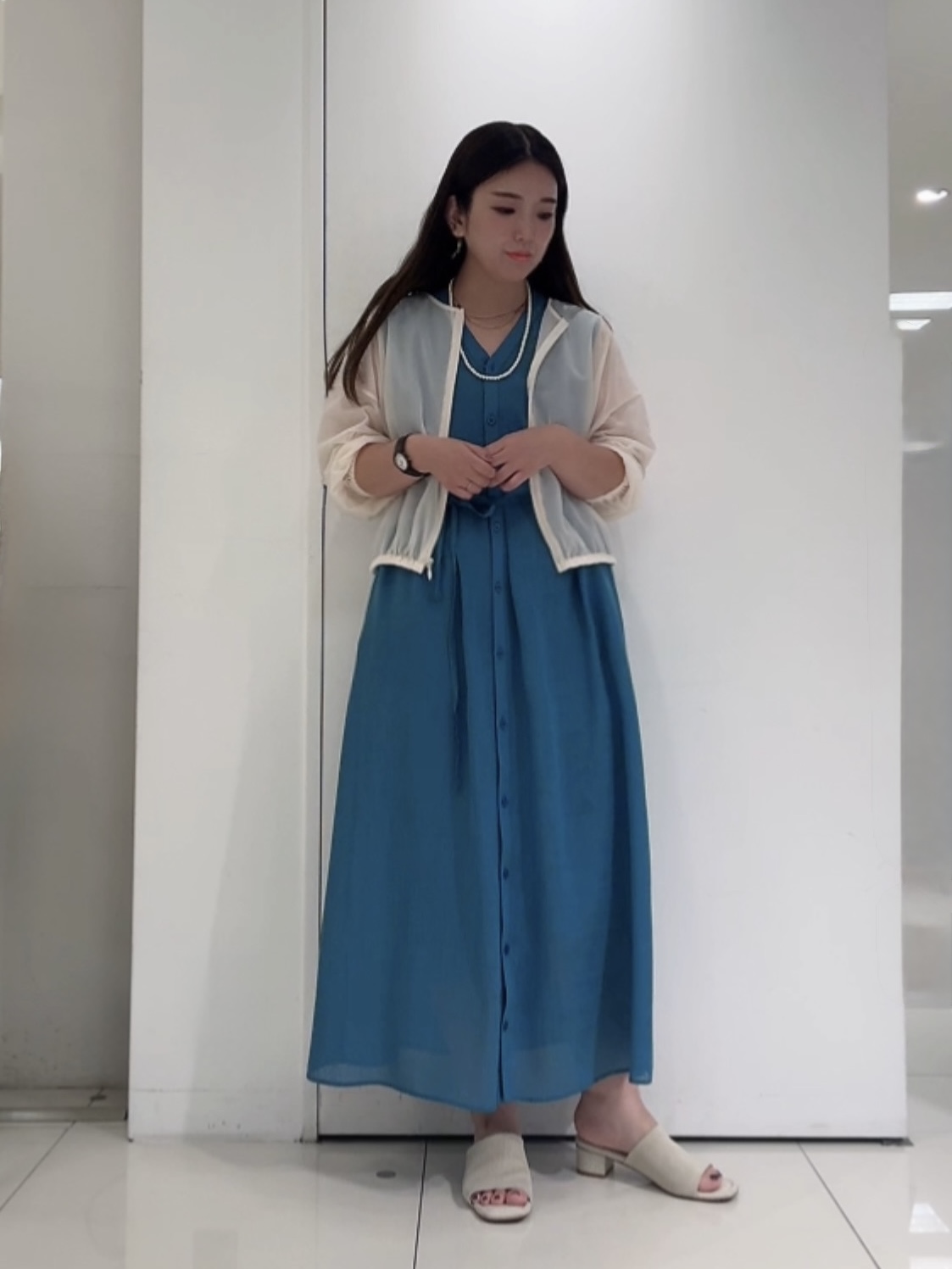 なかじさんの「UNTITLED｜トリコットシアーブラウス」を使ったコーディネート
