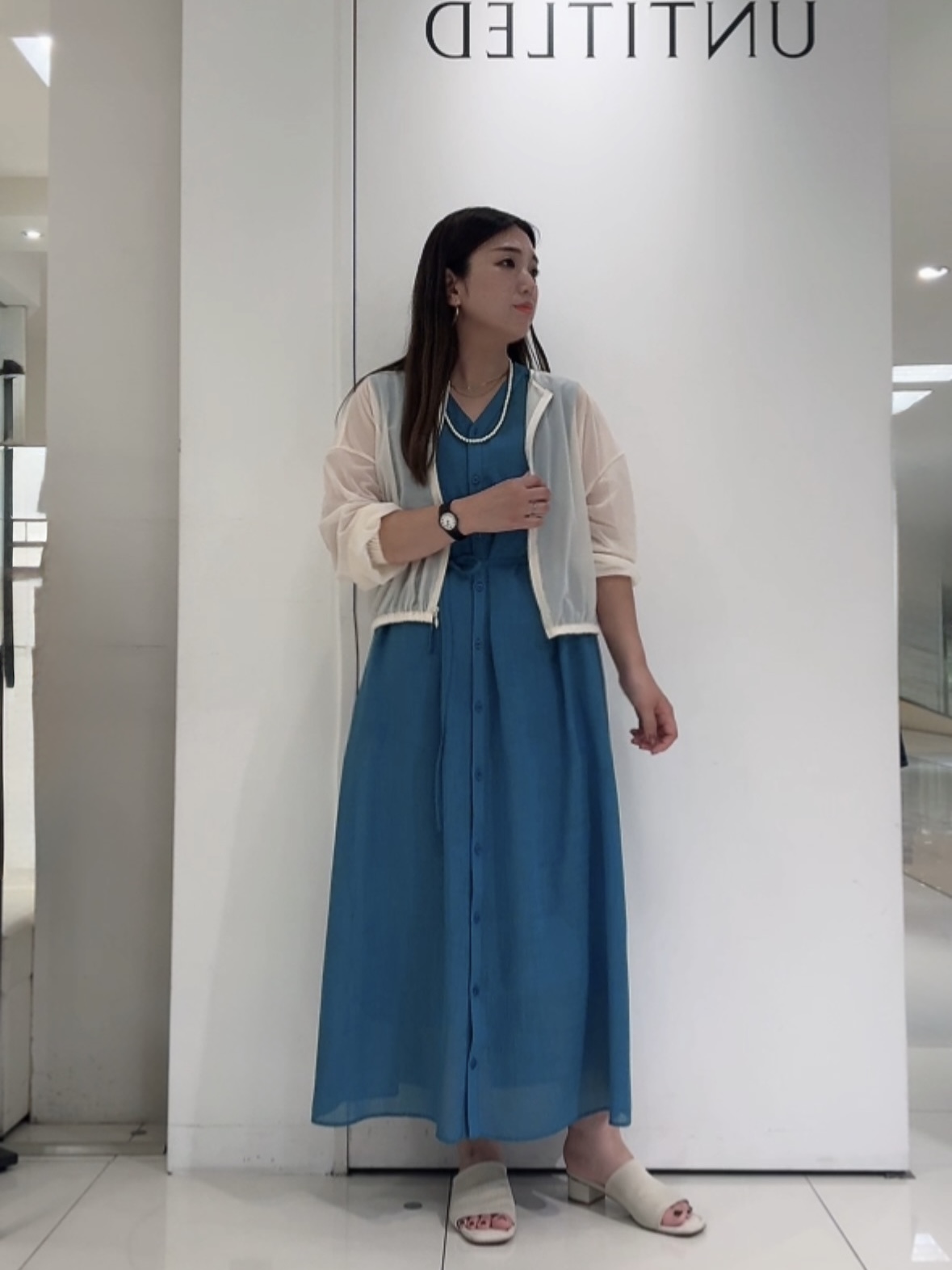 なかじさんの「UNTITLED｜トリコットシアーブラウス」を使ったコーディネート