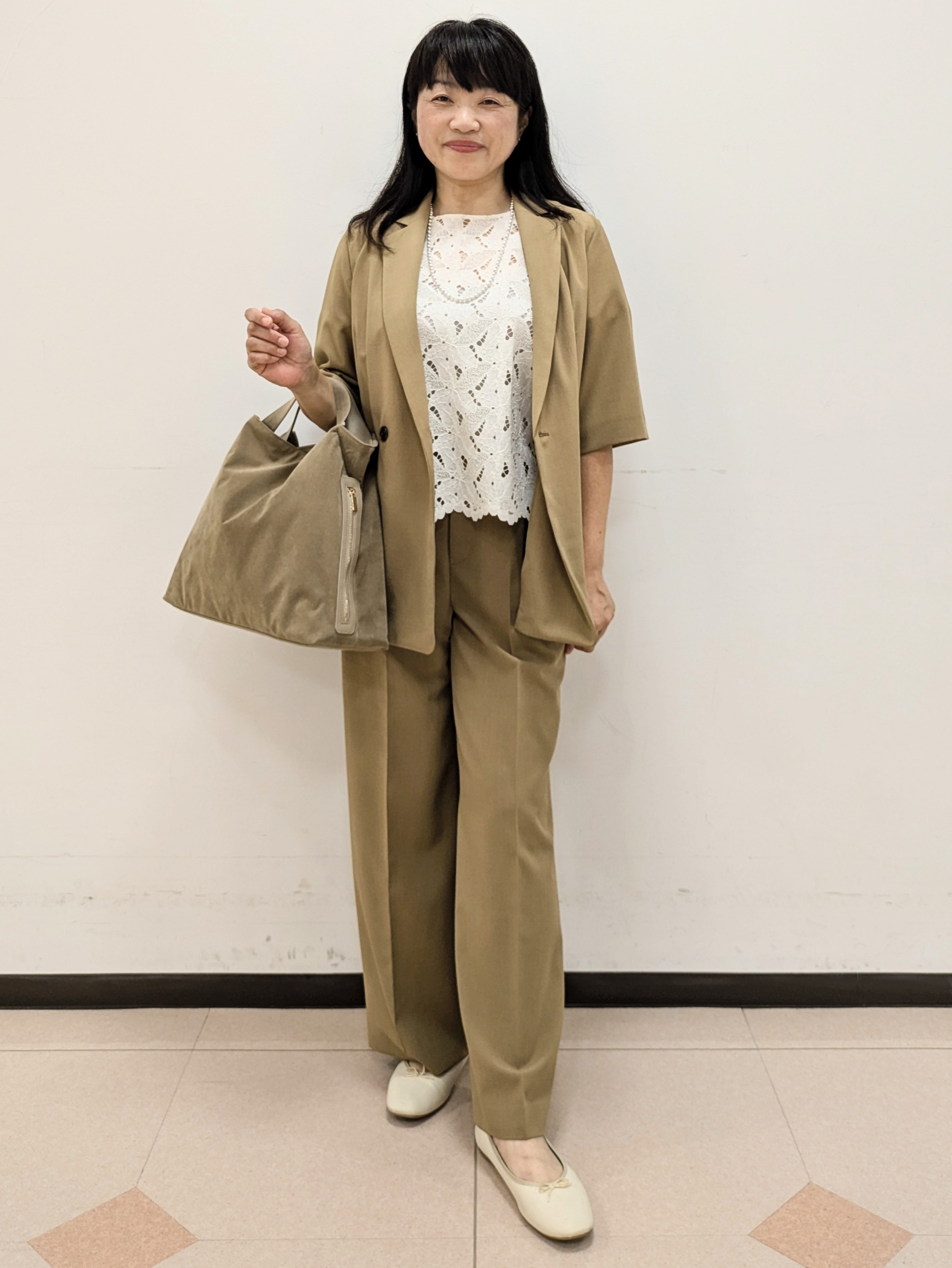 ともさんの「UNTITLED｜【セットアップ可/UVカット/通気性】エアリークール半袖ジャケット」を使ったコーディネート