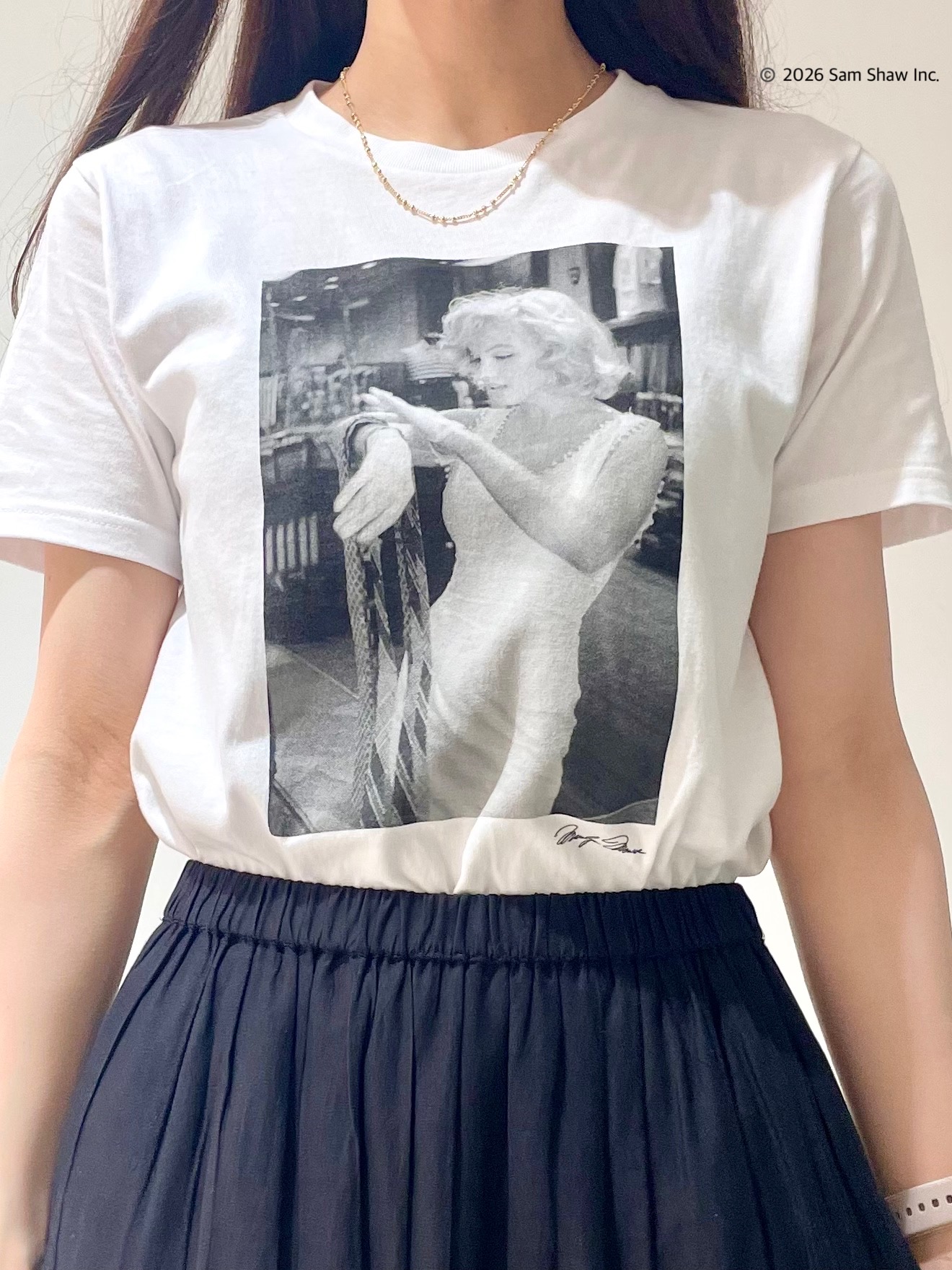 ことさんの「DRESSTERIOR｜【別注】マリリンモンロー/モノトーンプリントTシャツ」を使ったコーディネート